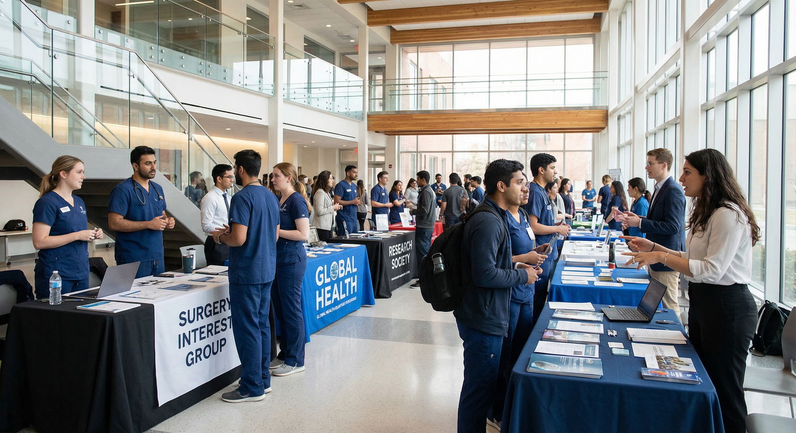 Medical student organization fair showcasing different types of groups - Medical Networking for Boost Your Medical Career: Ne