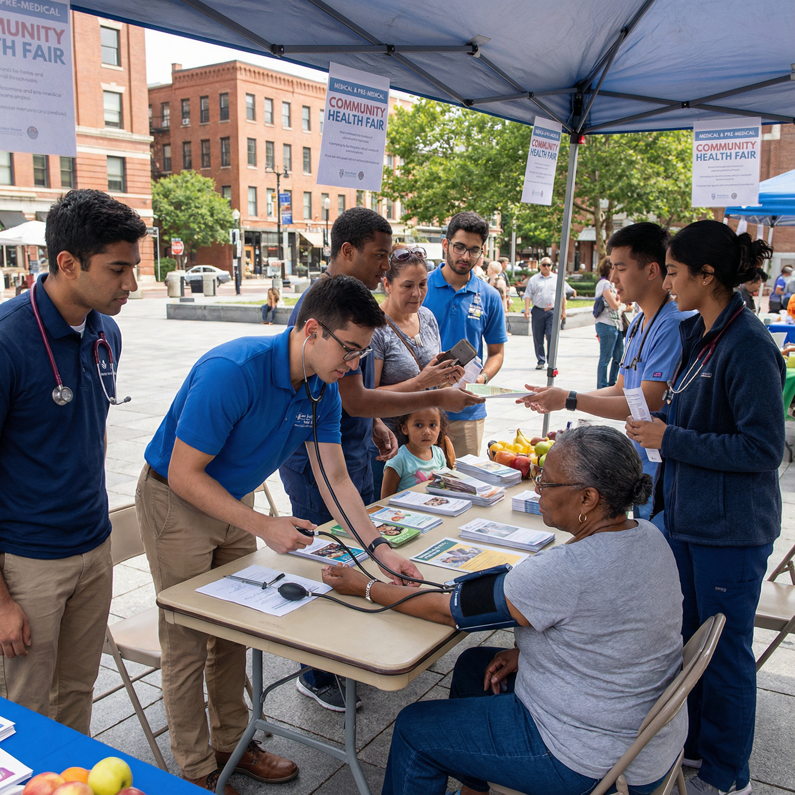 Medical students providing community health education at an outreach event Medical students providing community health education at an outreach event - Medical Education for Boost Your Medical Career