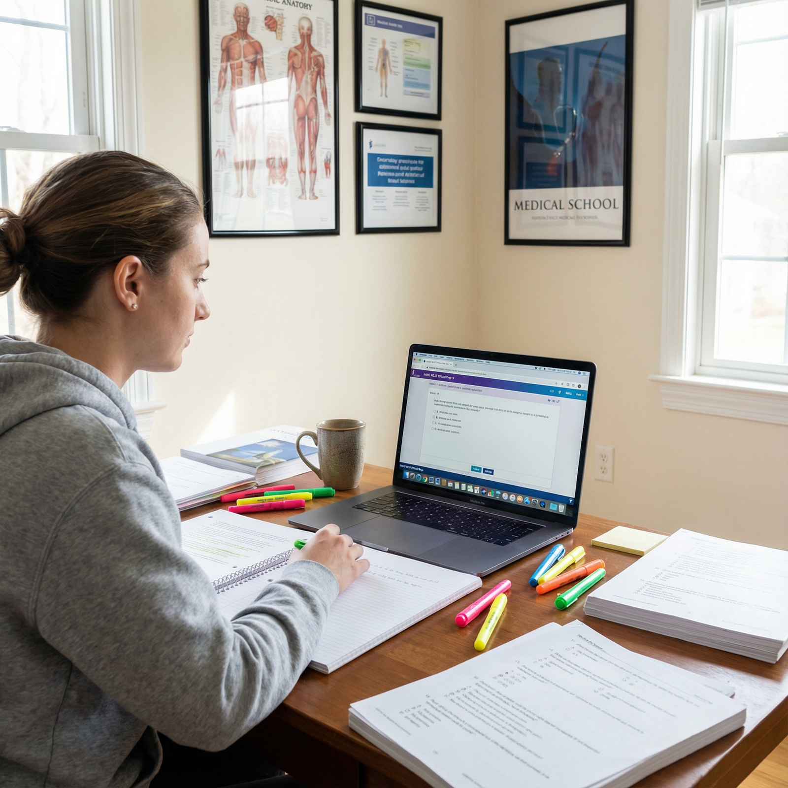 Premed student using official AAMC MCAT prep materials Premed student using official AAMC MCAT prep materials - Medical School for Unlocking Medical School Success: AAMC Resources