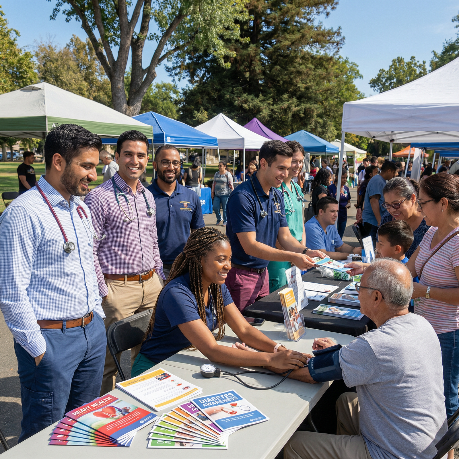 Medical students volunteering at a community health outreach event Medical students volunteering at a community health outreach event - Medical Education for Transform Your Medical Career: The
