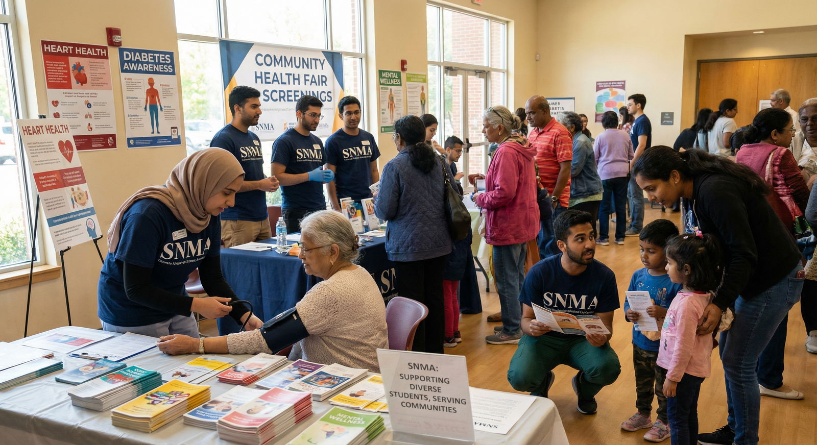 Medical students at an SNMA community outreach event Medical students at an SNMA community outreach event - Mentorship in Medicine for Unlocking Mentorship in Medicine: How SNMA