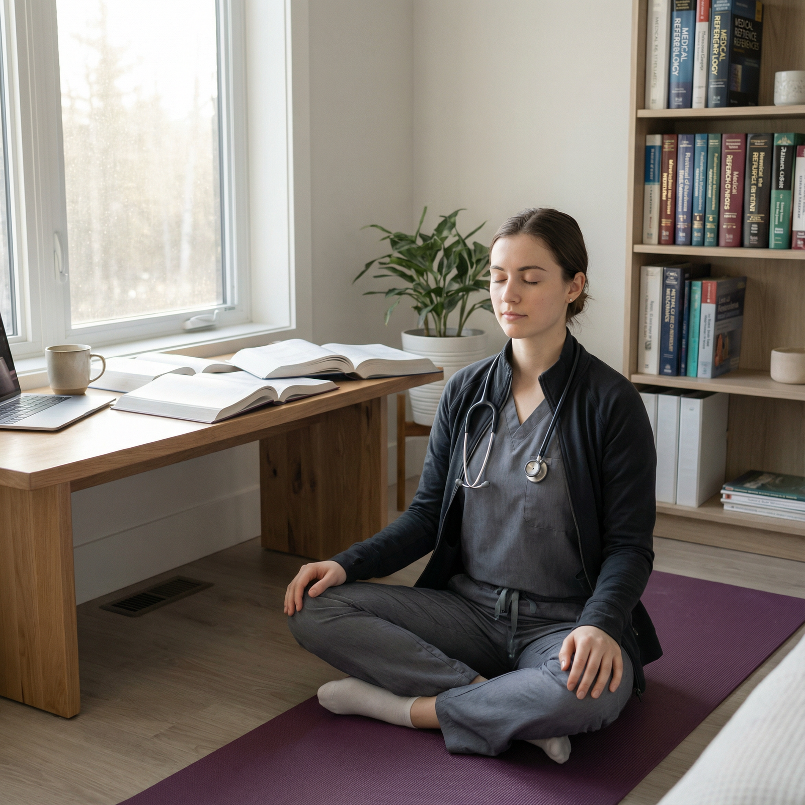 Medical board exam candidate practicing mindfulness before study Medical board exam candidate practicing mindfulness before study - Board Exam Preparation for Boost Your Board Exam Prep: Ess