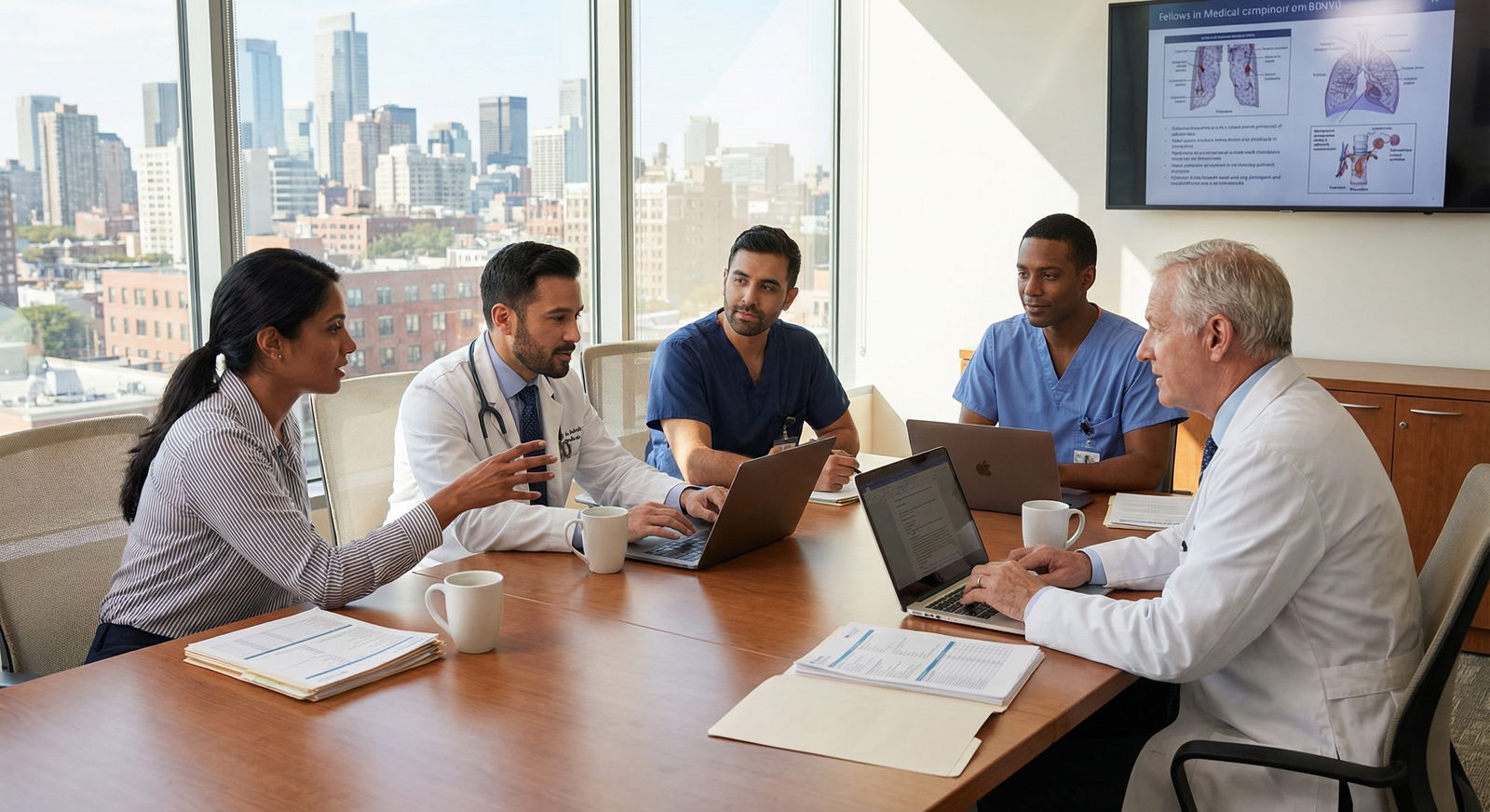 Medical fellows collaborating and networking in a hospital conference room - Medical Fellowship for Maximize Your Medical Car