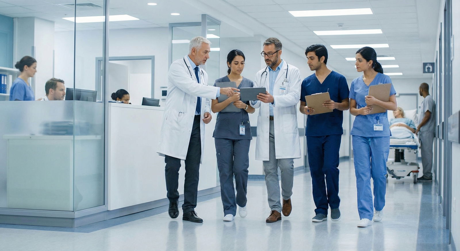 Medical team during morning rounds discussing patient care - Internship Skills for Mastering Internship Skills: Key Tips for