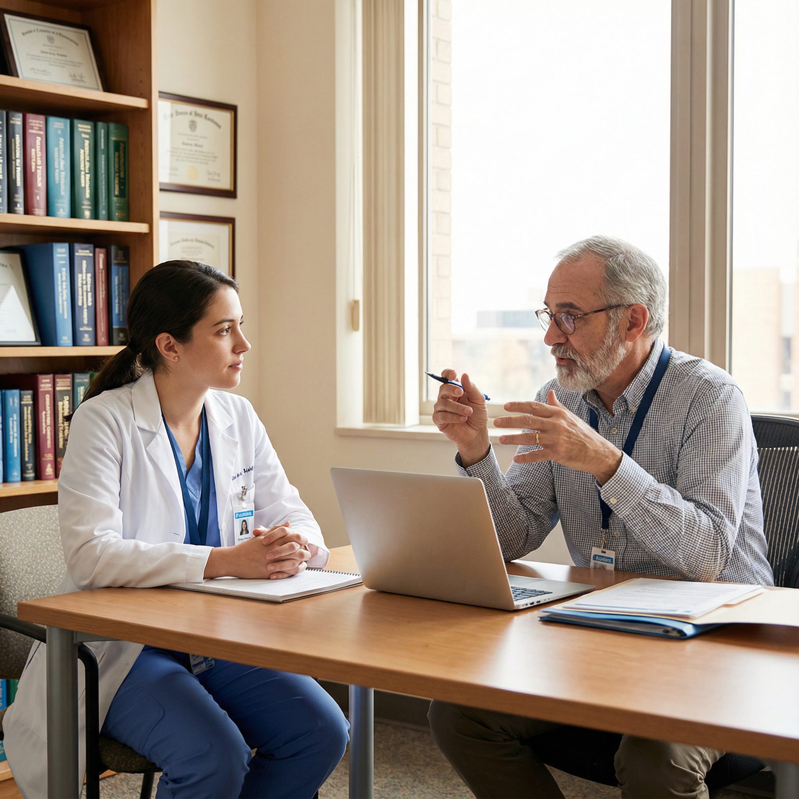 Medical resident meeting with mentor - Networking for Mastering Networking During Your Intern Year for Medical Success