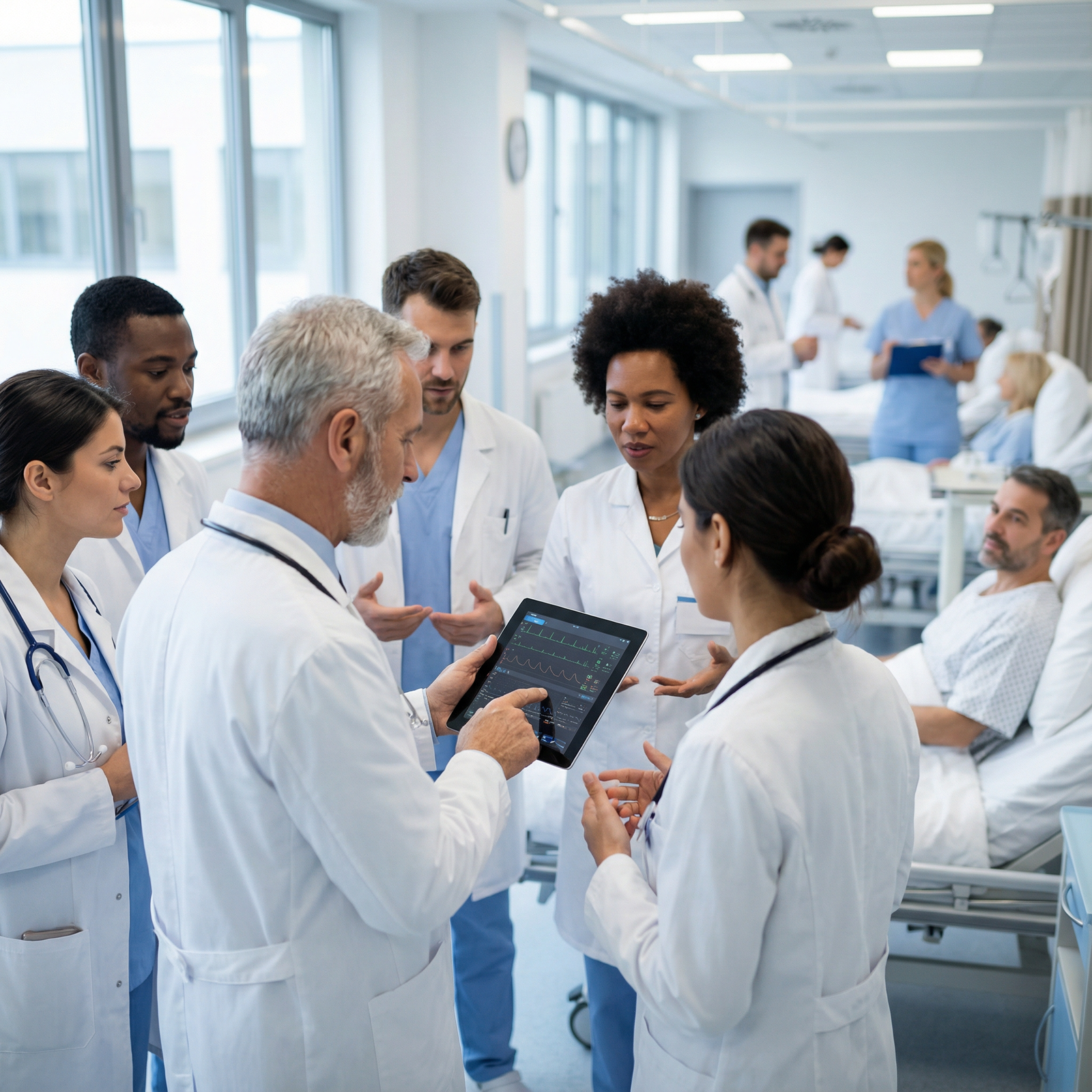 Medical interns during morning rounds on inpatient ward - Medical Internship for Essential Tips for Medical Interns: Thriving