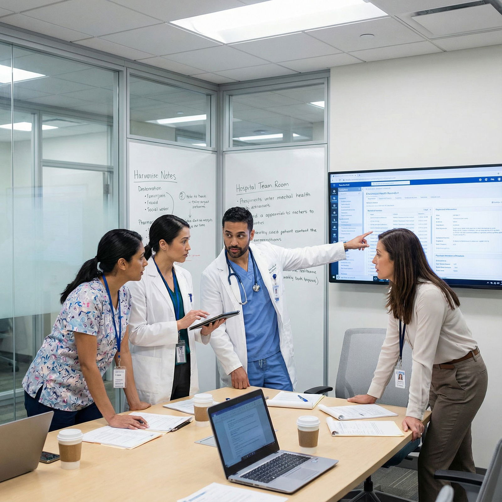 Resident coordinating with interprofessional healthcare team - Medical Leadership for Mastering Medical Leadership: Key Trait