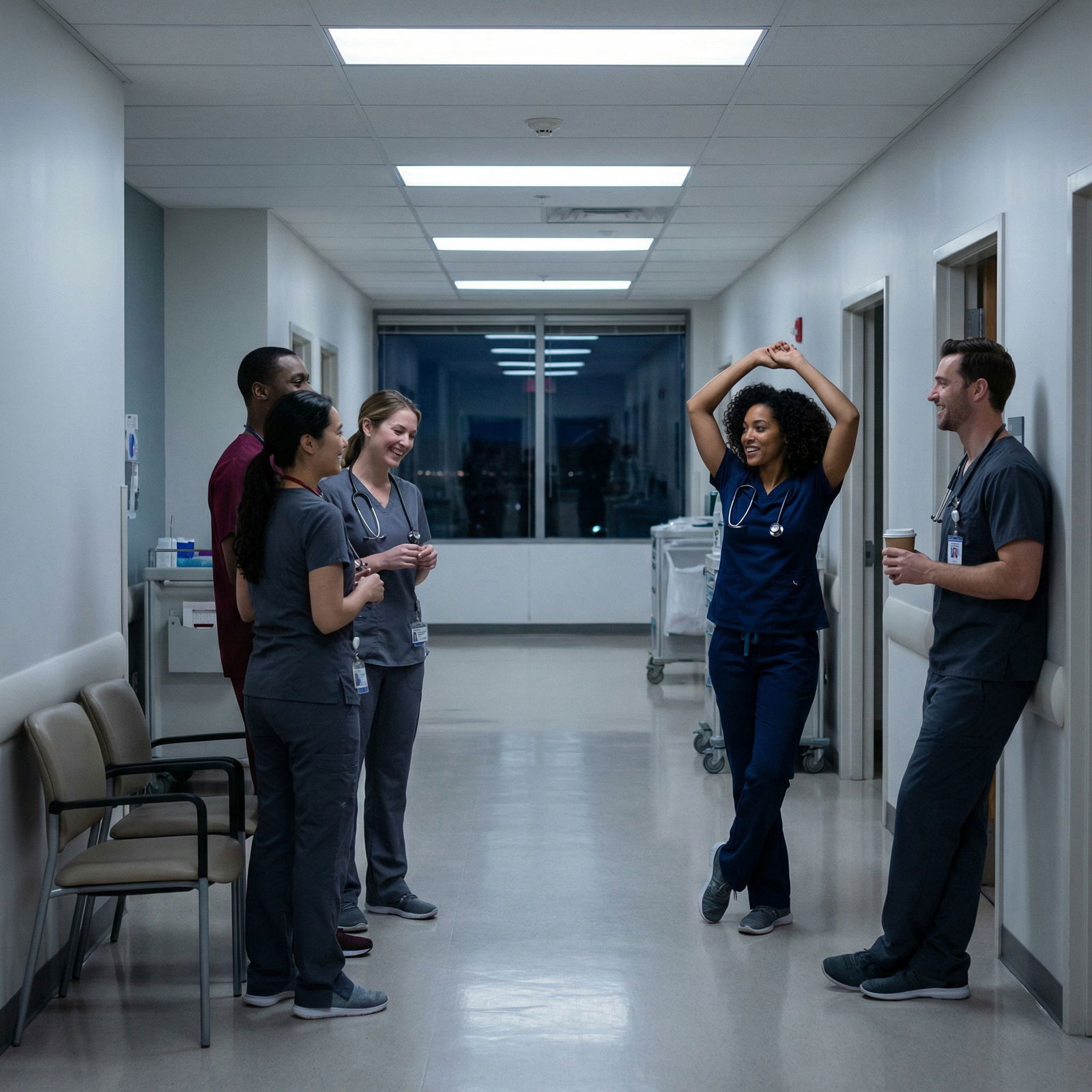 Healthcare team taking a brief wellness break overnight Healthcare team taking a brief wellness break overnight - Night Shift Workers for Revitalize Your Night Shift: Effective Brea