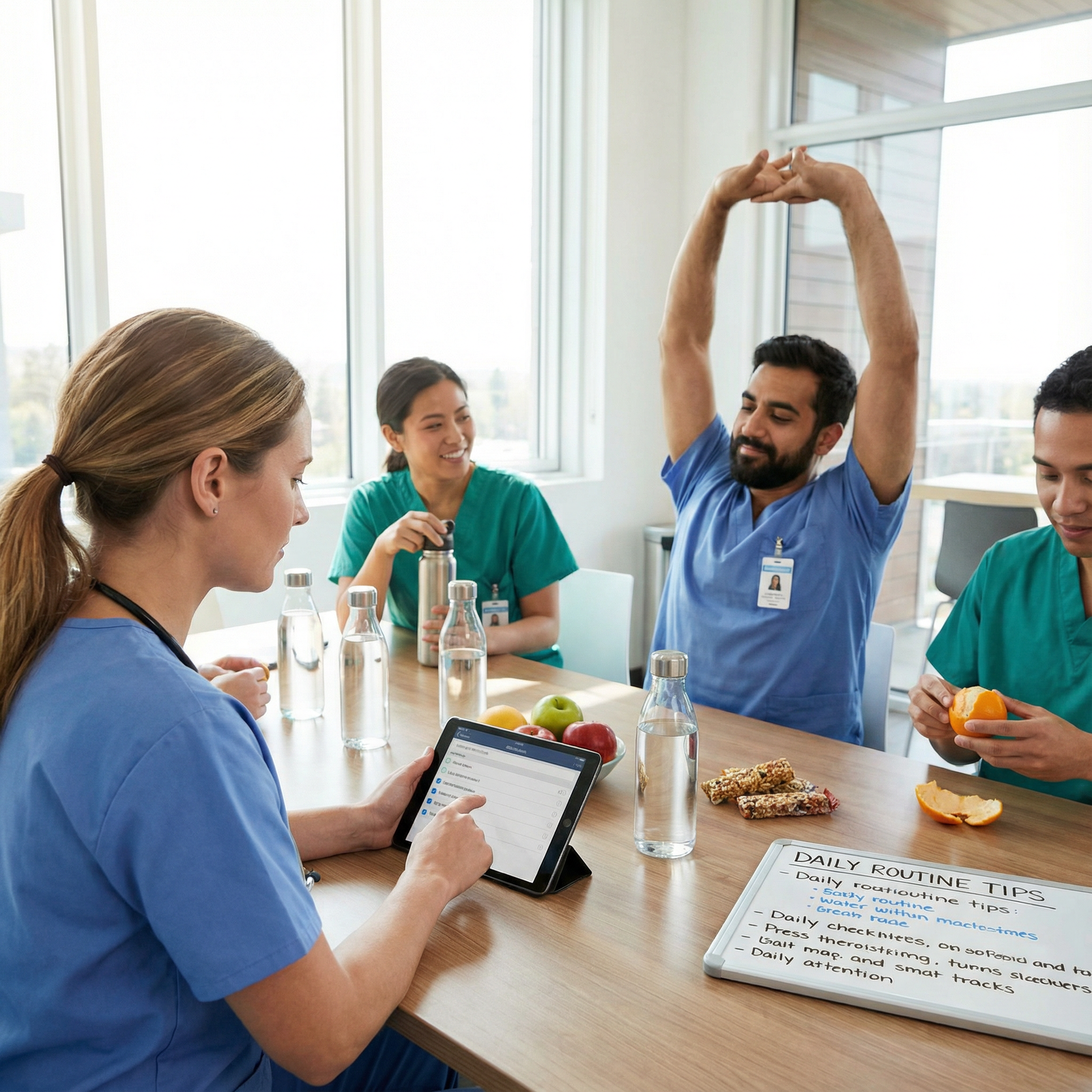 Resident physician maintaining a healthy daily routine to prevent burnout - Burnout Prevention for Effective Strategies for B