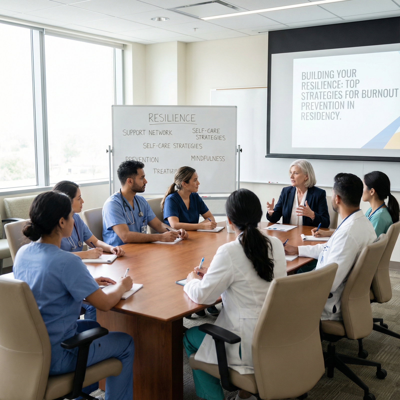 Residents participating in a hospital wellness workshop - Burnout Prevention for Building Your Resilience: Top Strategies for