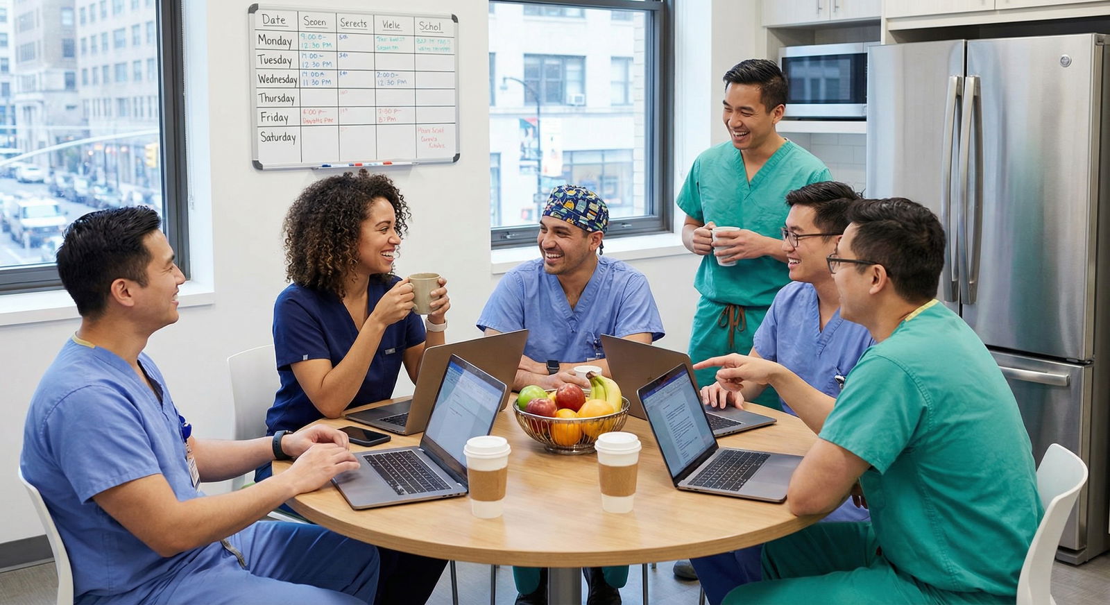 Residents supporting each other during a break - Residency Burnout for 10 Proven Strategies to Overcome Residency Burnout for