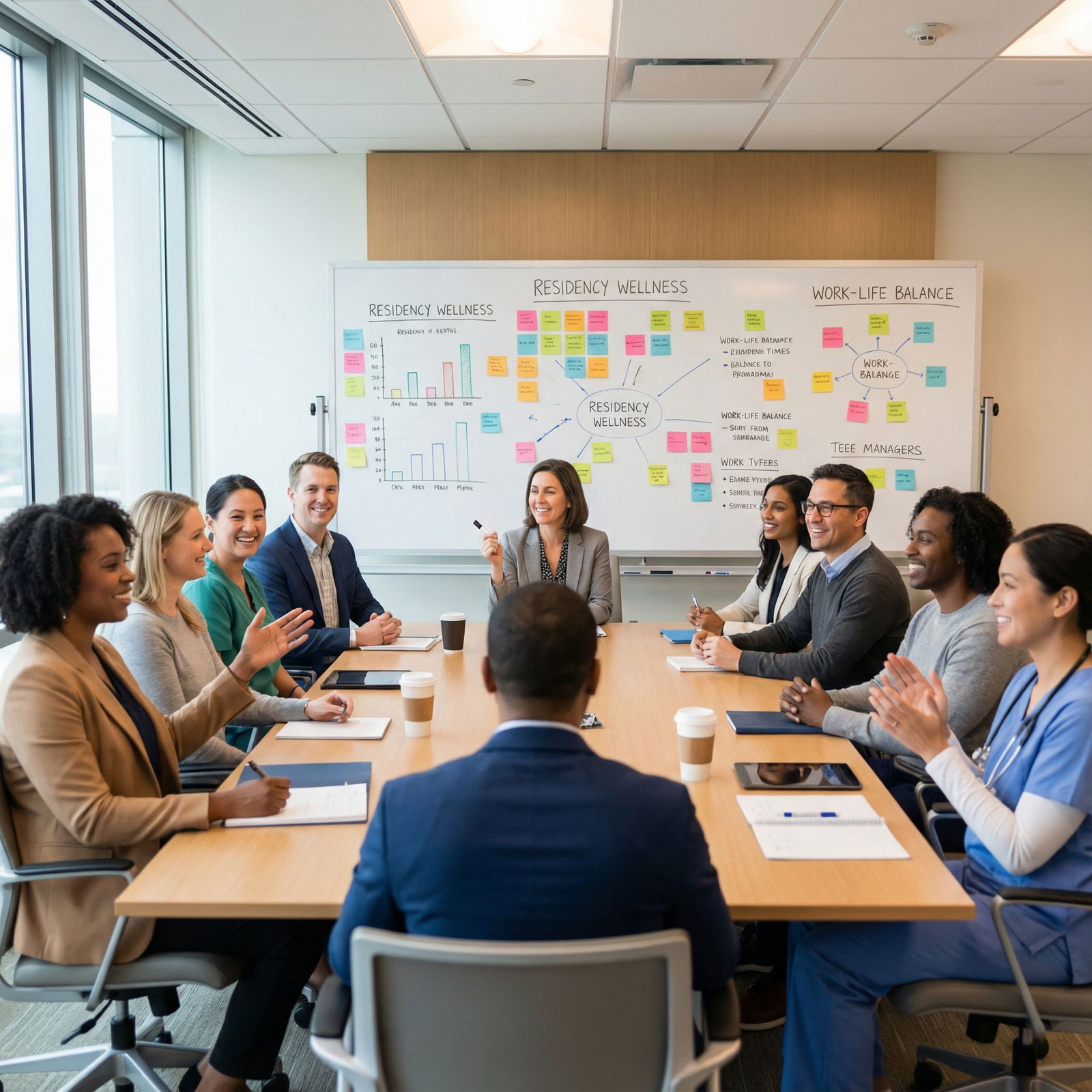 Residents participating in a wellness and burnout prevention workshop - Residency Burnout for Preventing Residency Burnout: M