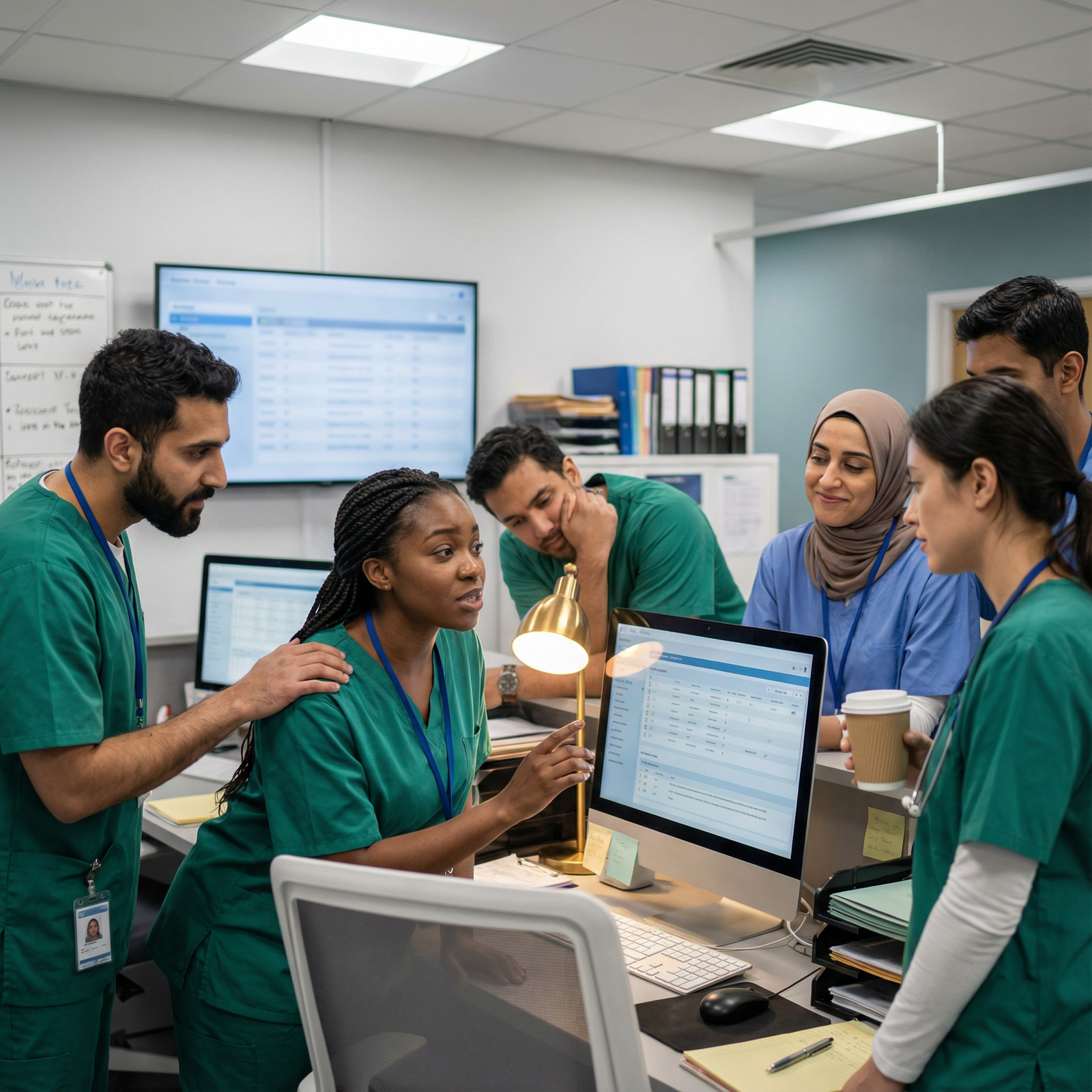 Residents supporting each other during a busy shift - resilience for Mastering Resilience in Medical Residency: Key Strategie