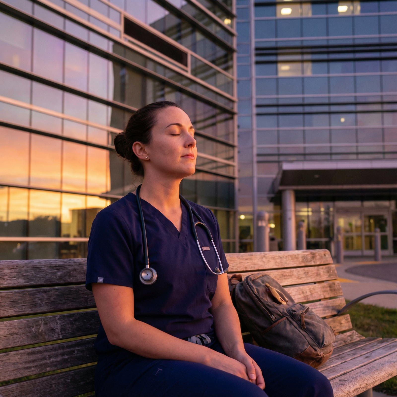 Resident physician taking a mindful break to maintain work-life balance - Residency for Mastering Residency: Essential Goal S