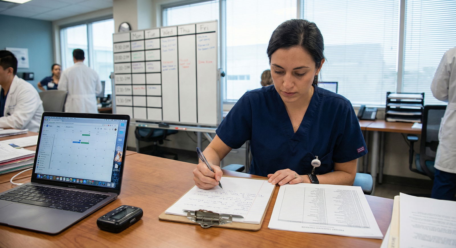 Resident physician planning a clinical schedule Resident physician planning a clinical schedule - time management for Master Time Management for Medical Residents: Enhance P