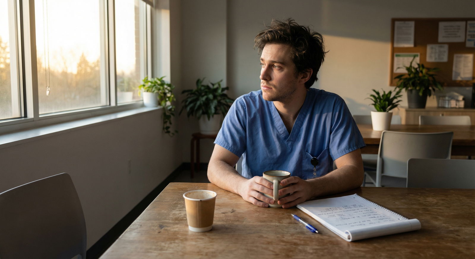 Resident reflecting after a night on call Resident reflecting after a night on call - On-call emergencies for Mastering On-Call Emergencies: Key Tips for Medical Profe