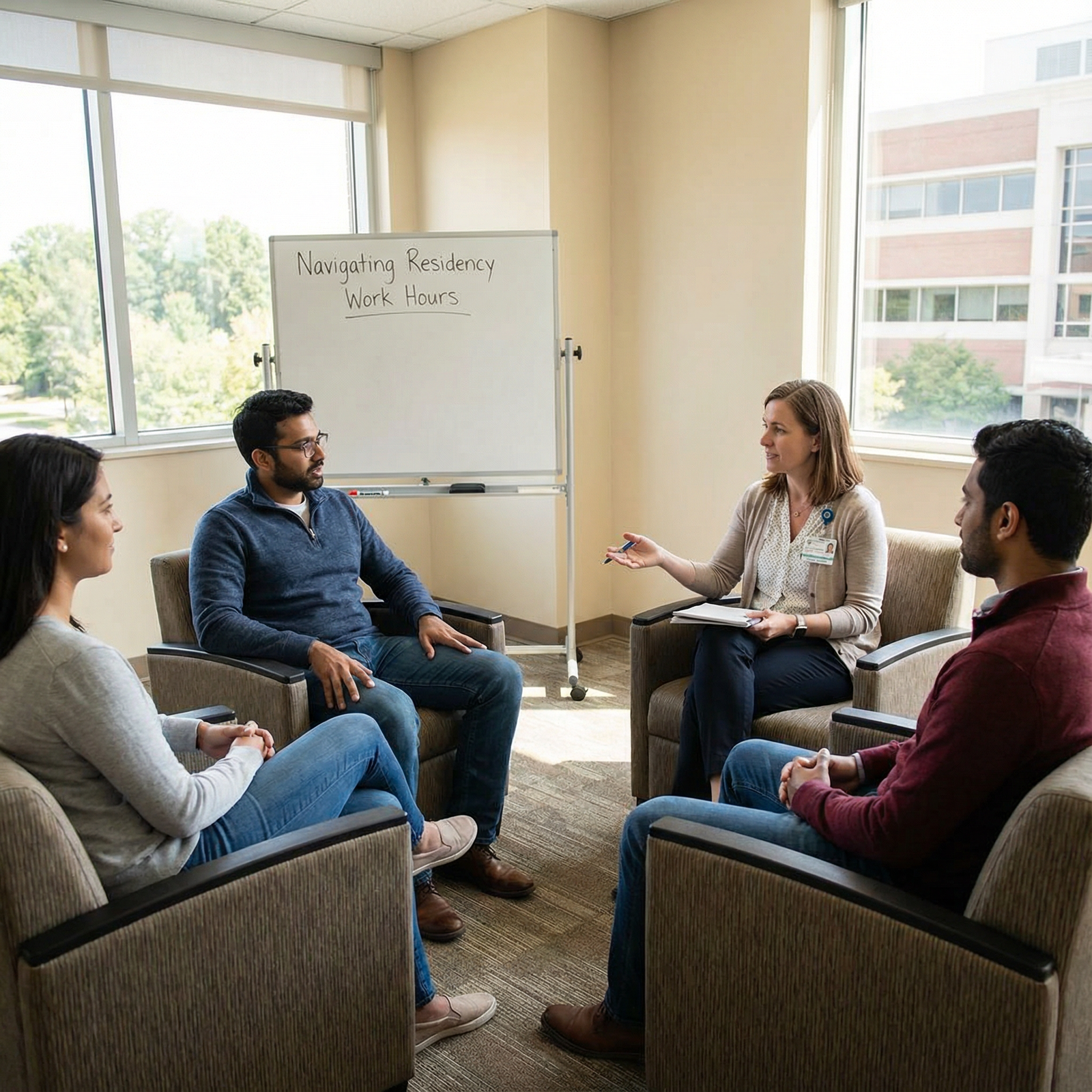 Wellness debrief session for residents focusing on burnout and resilience Wellness debrief session for residents focusing on burnout and resilience - Residency for Navigating Residency Work Hours: In