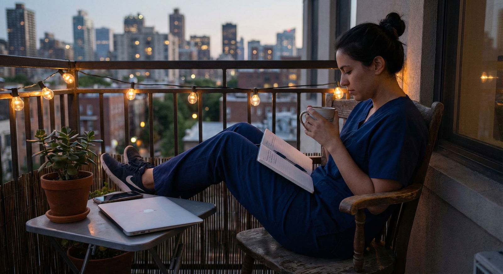 Resident physician practicing mindfulness and reflection - Residency for Essential Time Management Strategies for Residency W