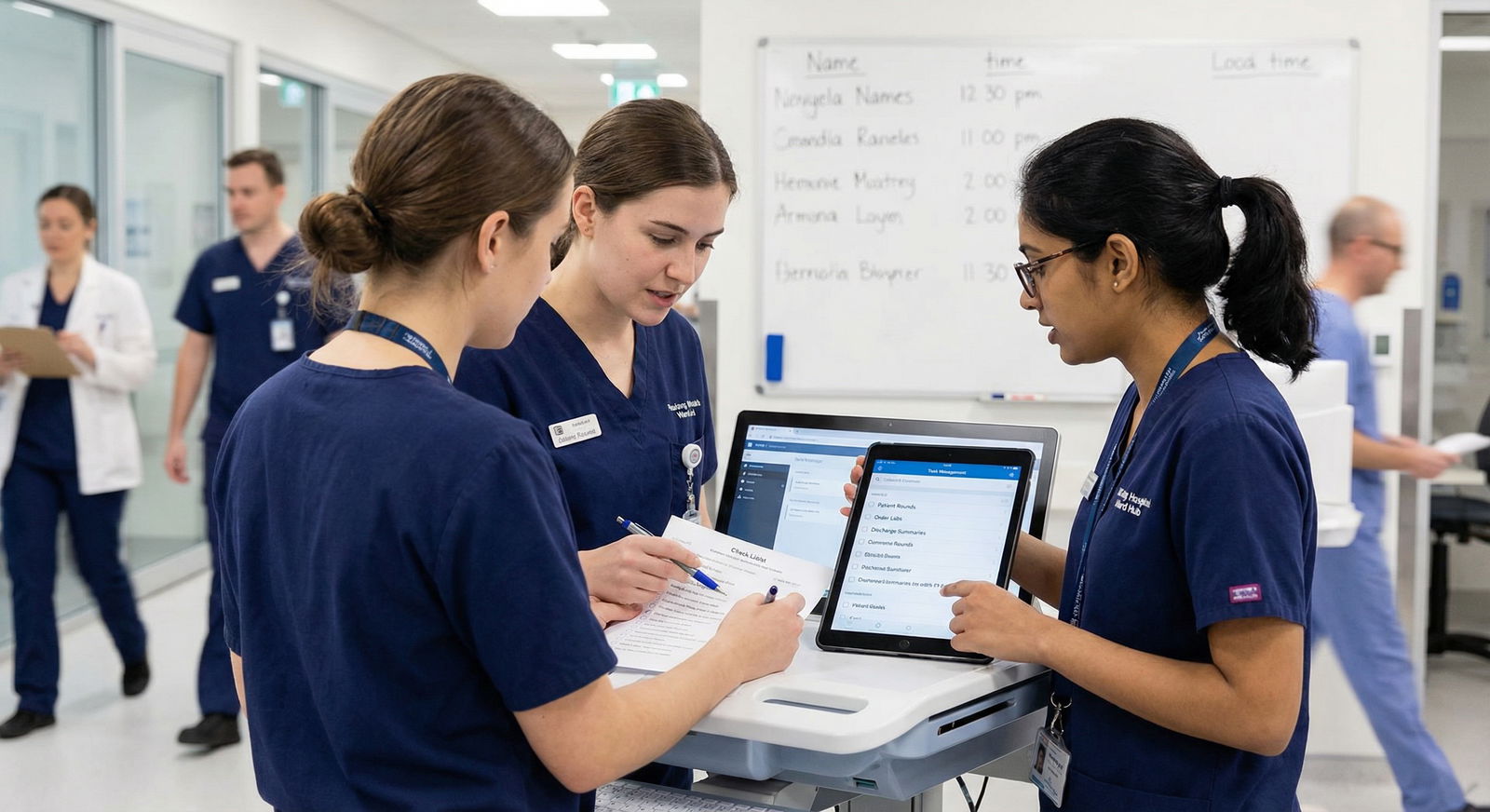 Resident physicians collaborating using shared checklists - Residency Training for Maximize Your Residency Success with Essen