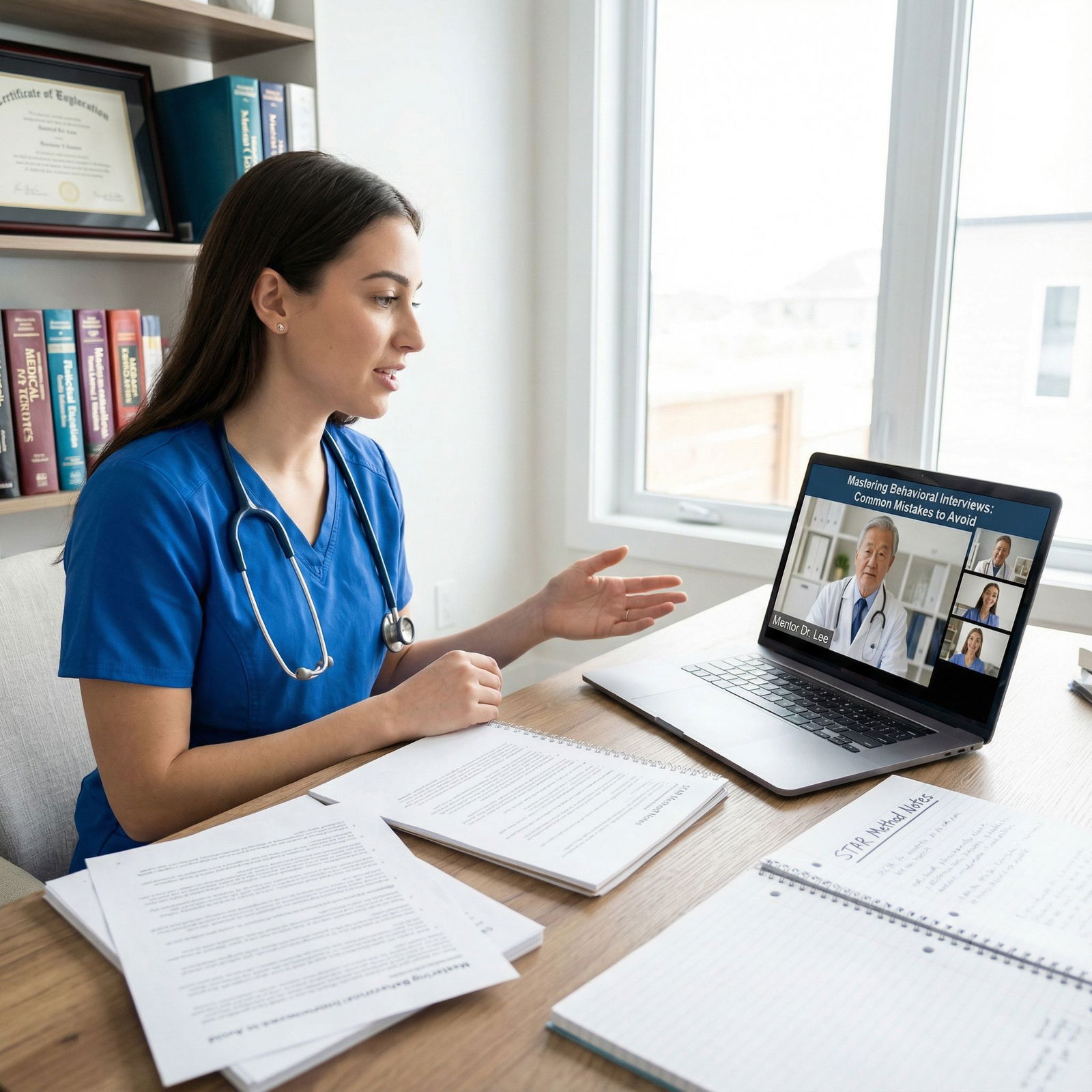 Residency applicant practicing behavioral interview using STAR method Residency applicant practicing behavioral interview using STAR method - Behavioral Interviews for Mastering Behavioral Interv