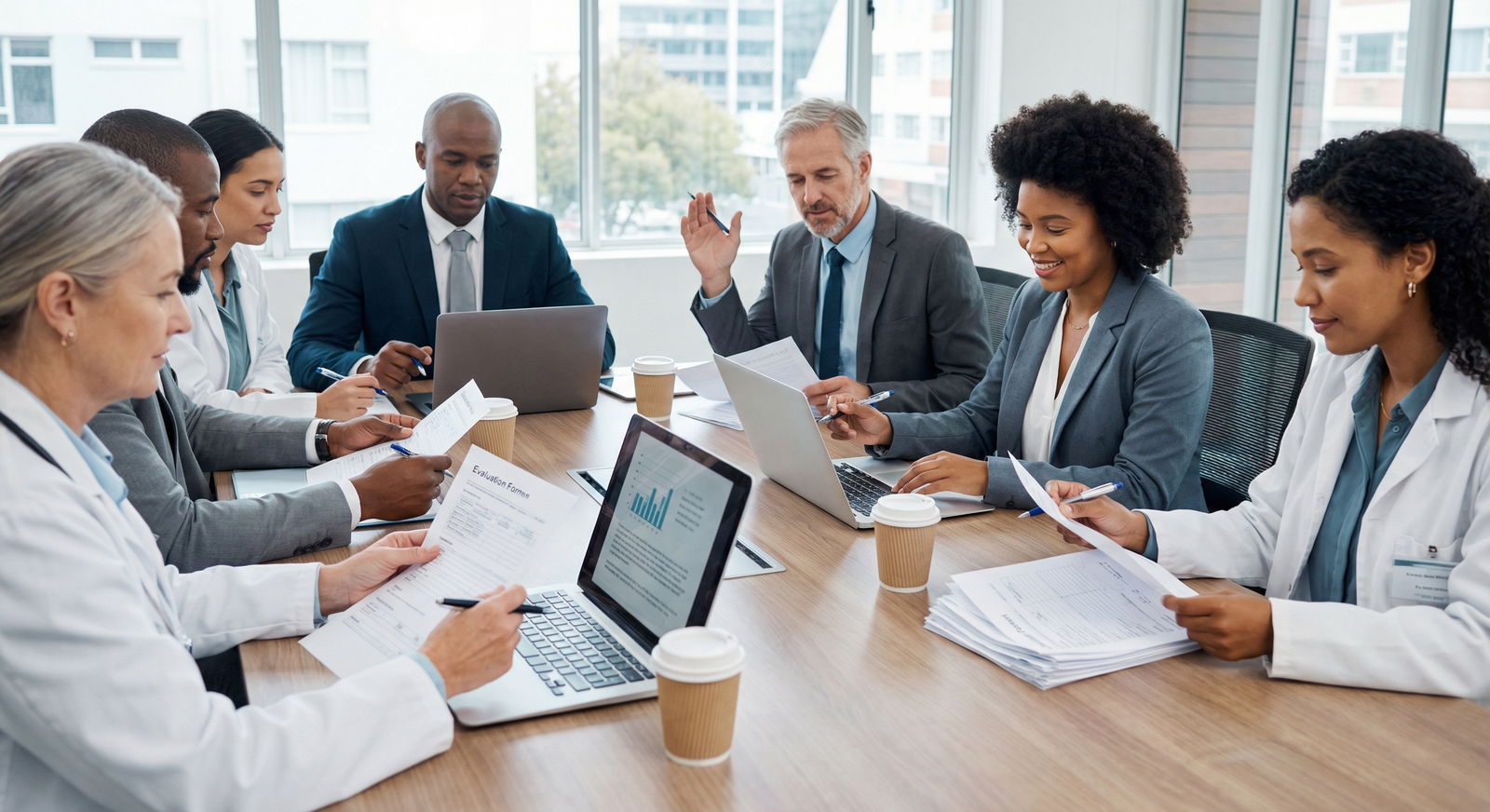 Panel of residency interviewers evaluating behavioral responses Panel of residency interviewers evaluating behavioral responses - Behavioral Interviews for Mastering Behavioral Interviews: