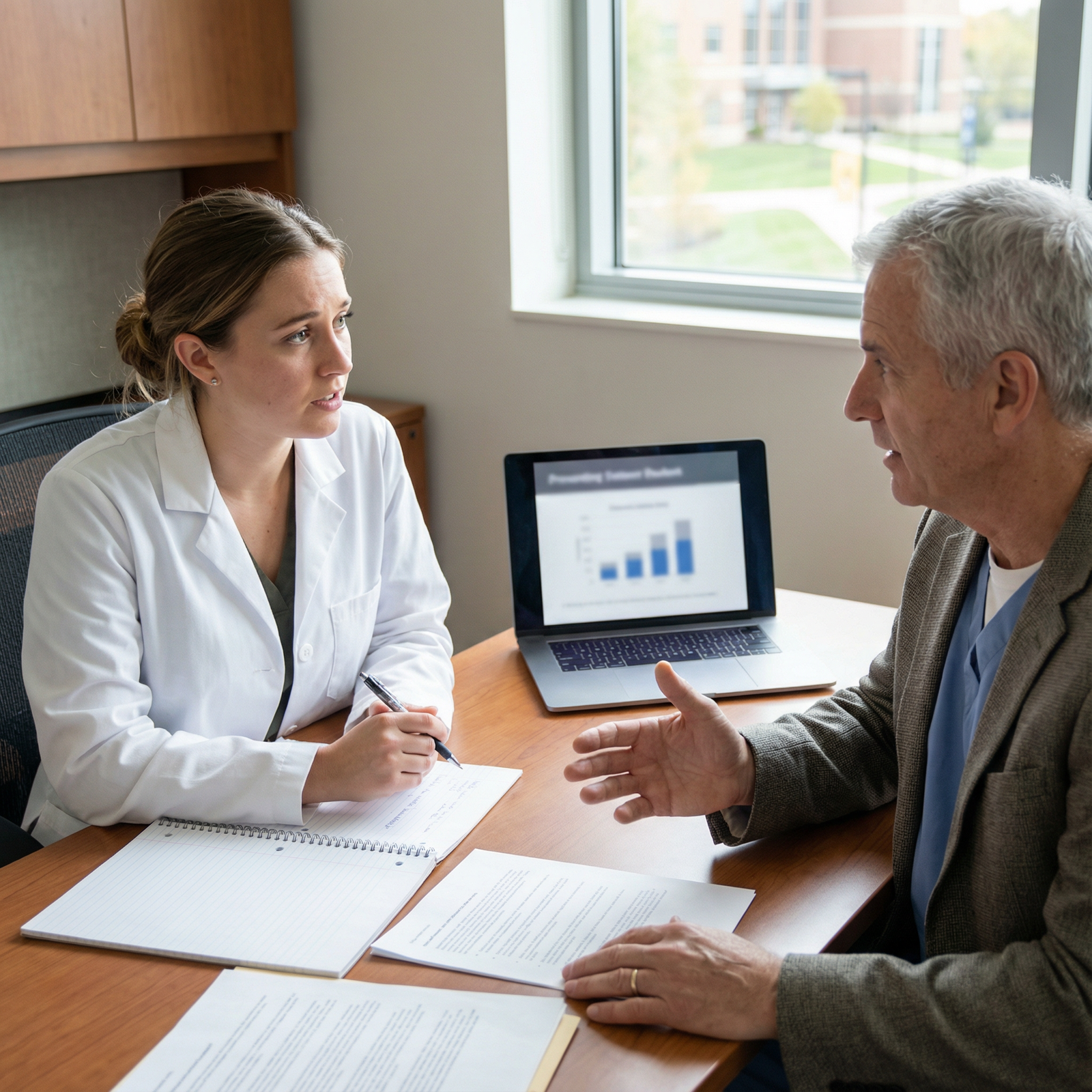 Medical student practicing behavioral interview with mentor Medical student practicing behavioral interview with mentor - Behavioral Interview for Mastering Behavioral Interviews: Strat