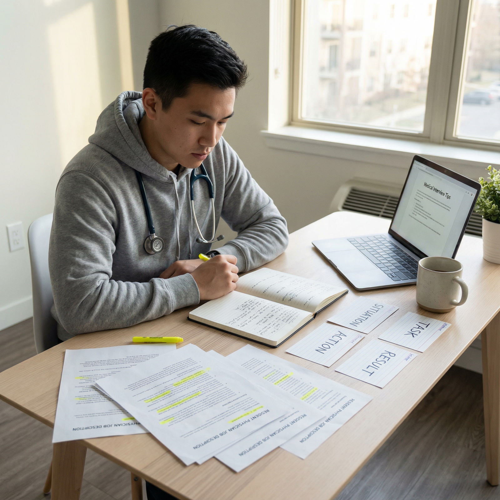 Medical student preparing STAR method responses for behavioral interviews - Job Interview Tips for Mastering Behavioral Inter