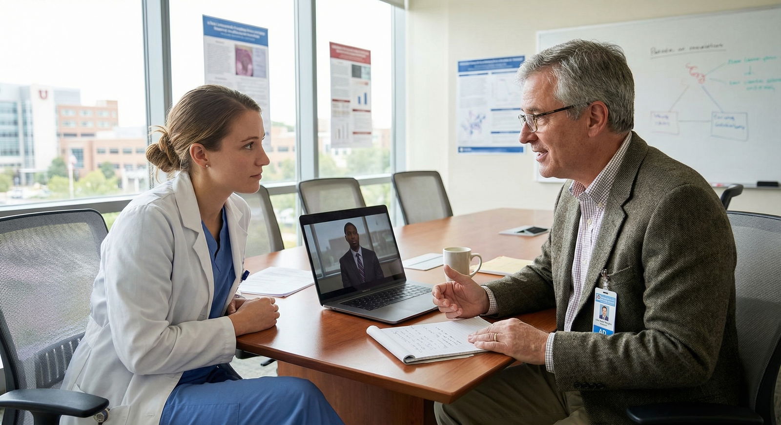 Resident receiving feedback after a mock behavioral interview Resident receiving feedback after a mock behavioral interview - Interview Preparation for Mastering Behavioral Interviews: Ro