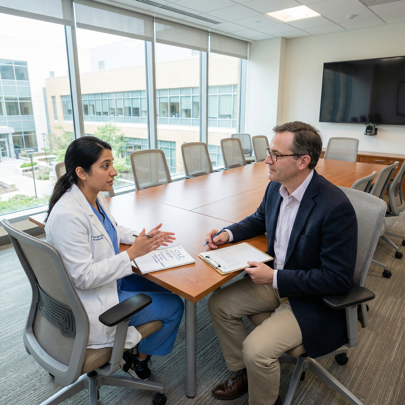 Resident practicing behavioral interview scenarios with mentor - Behavioral Interviews for Unlocking Success: Top Strategies