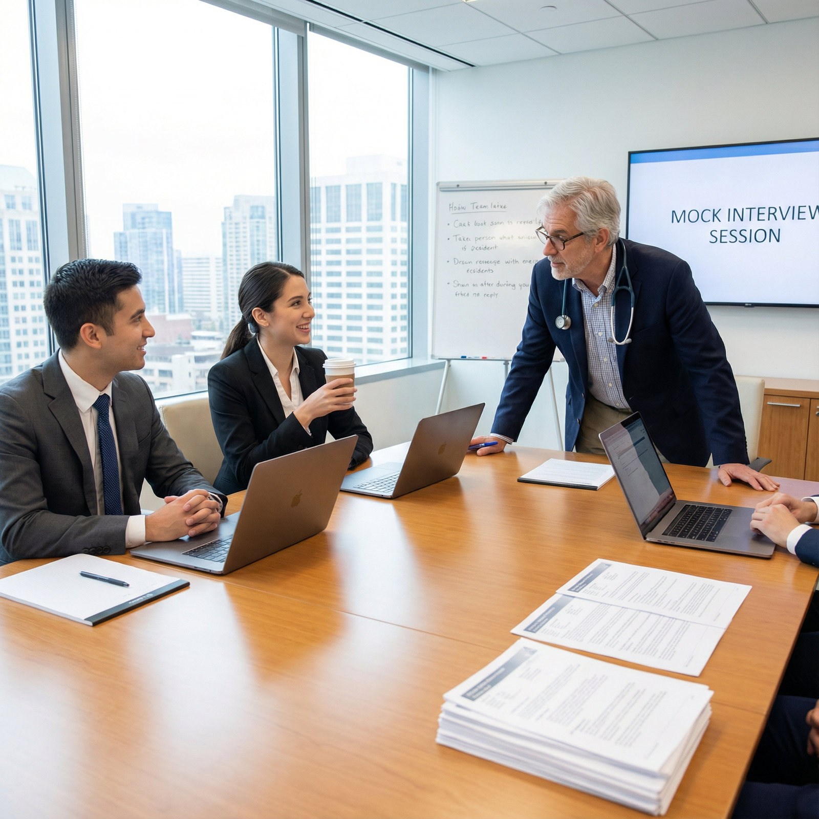 Residents participating in a mock behavioral interview workshop - Behavioral Interviews for Mastering Behavioral Interviews: