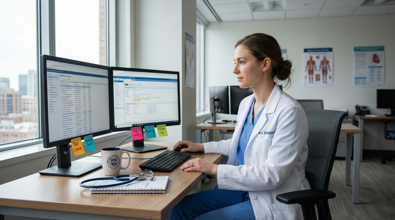 Medical student reviewing residency programs during SOAP week - Residency Application for Mastering the SOAP Process: Key Tec