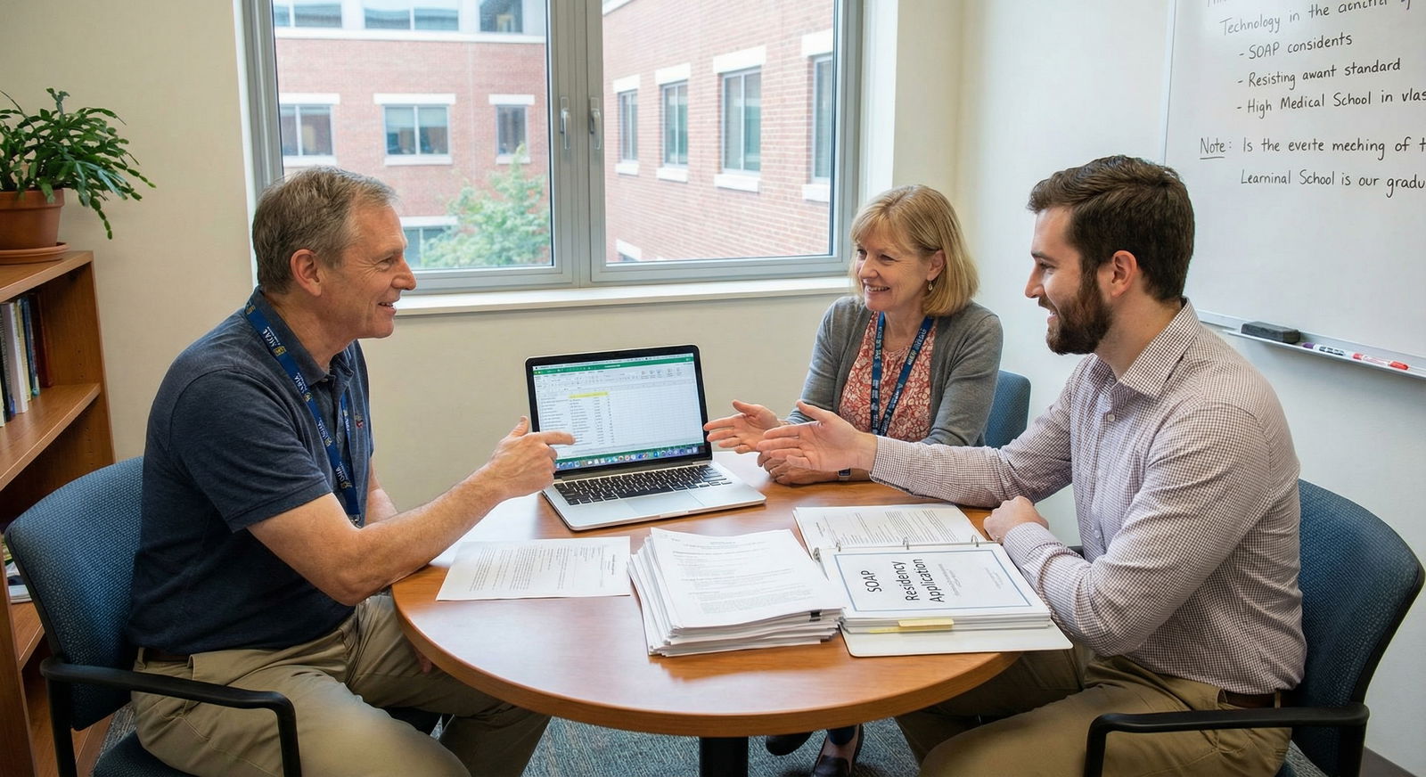 Advisors coaching unmatched student on SOAP strategy - Residency for Mastering SOAP: Strategies for Residency Success in the