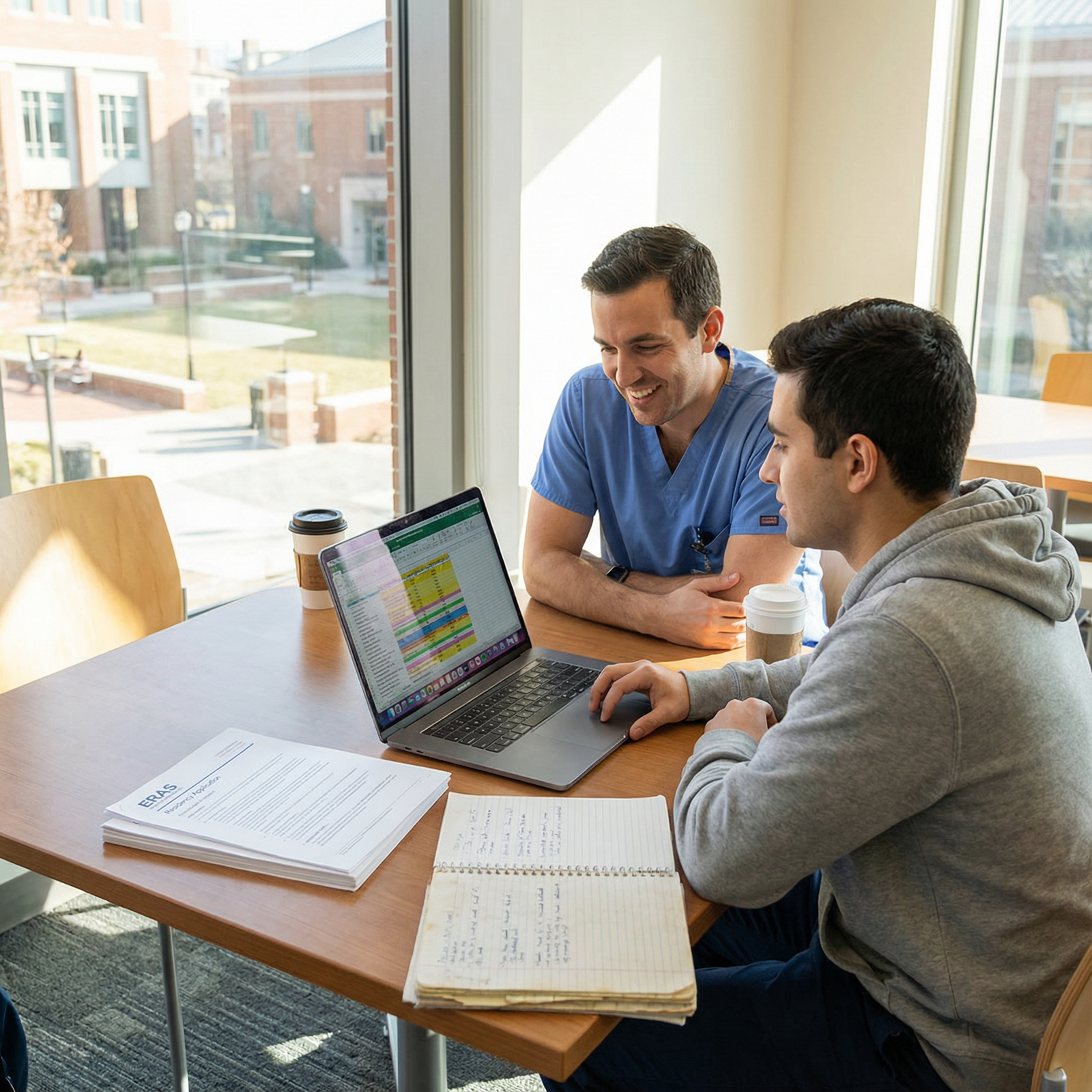 Medical resident mentoring student on ERAS strategy - ERAS for Mastering ERAS: When to Submit Your Residency Application for