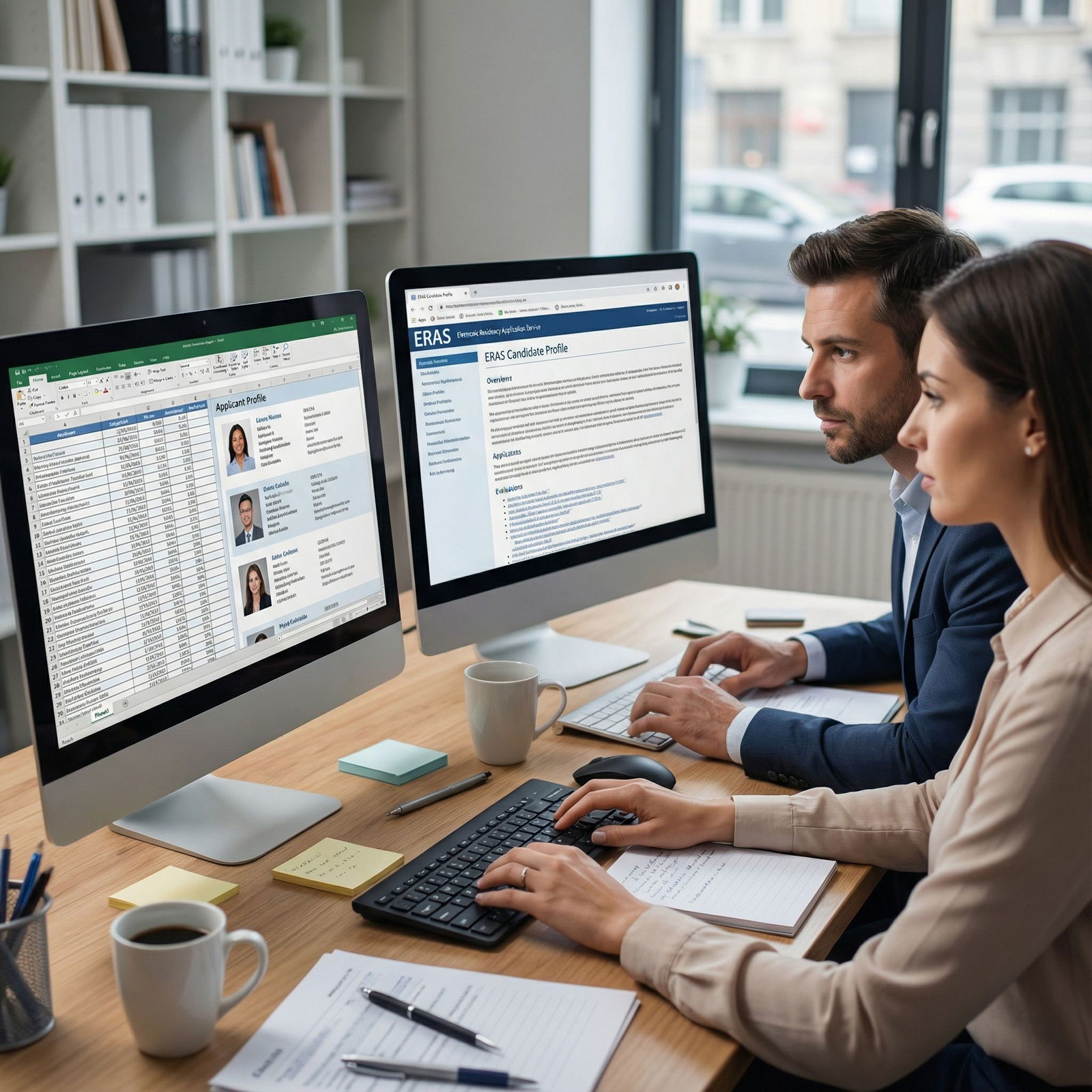 Residency program directors reviewing ERAS application files Residency program directors reviewing ERAS application files - ERAS application for Mastering the ERAS Submission Timeline: E