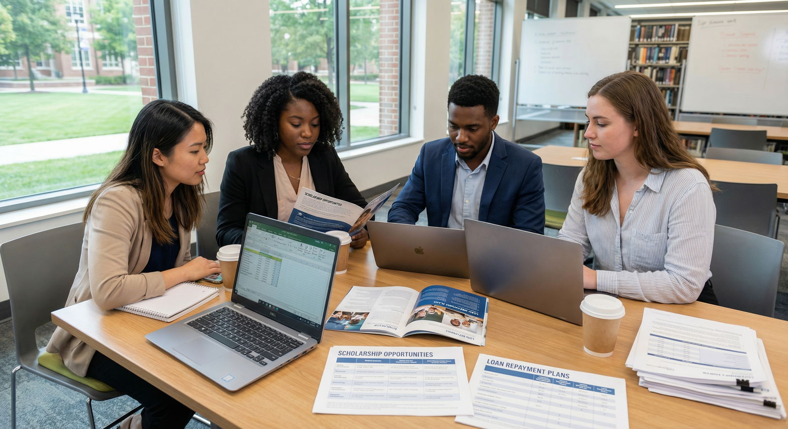 International medical graduates discussing scholarship and loan options International medical graduates discussing scholarship and loan options - International Medical Graduates for Essential Finan