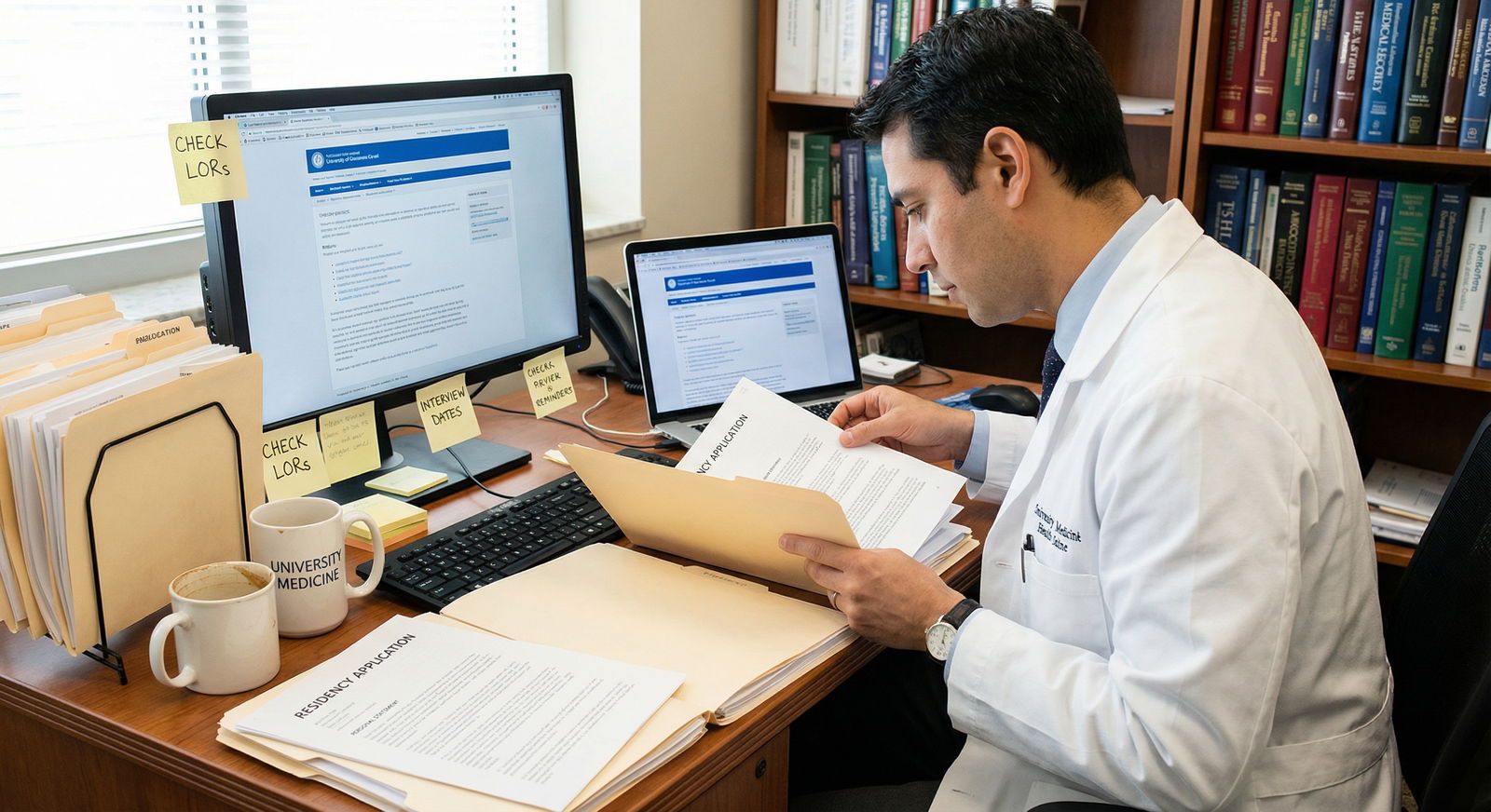 Residency program director reviewing candidate applications Residency program director reviewing candidate applications - Residency Applications for Top Residency Application Mistakes M