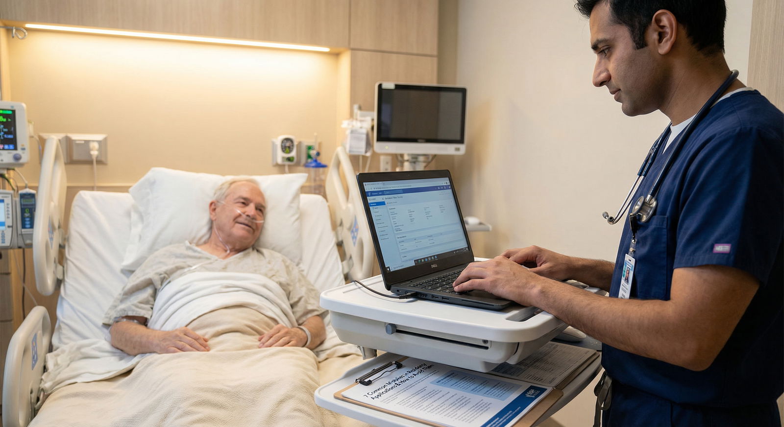 Resident caring for patient and documenting clinical work Resident caring for patient and documenting clinical work - Residency Applications for 7 Common Mistakes in Residency Applica