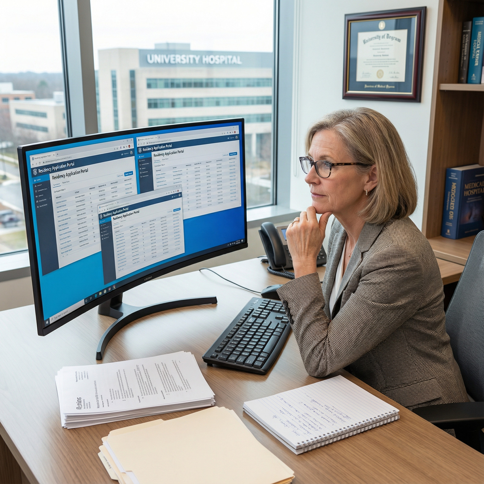 Program director reviewing candidate applications on a computer Program director reviewing candidate applications on a computer - Residency Application for Avoid Major Setbacks: Key Residen