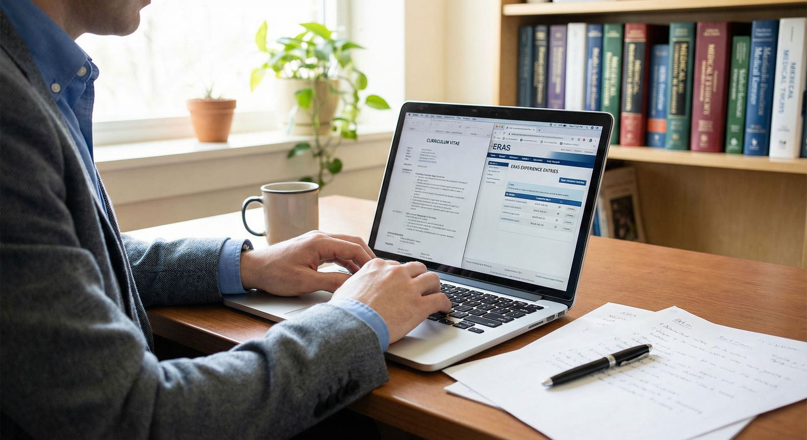 Resident reviewing CV and ERAS experience entries - Residency Applications for Avoid These Common Mistakes in Your Residency