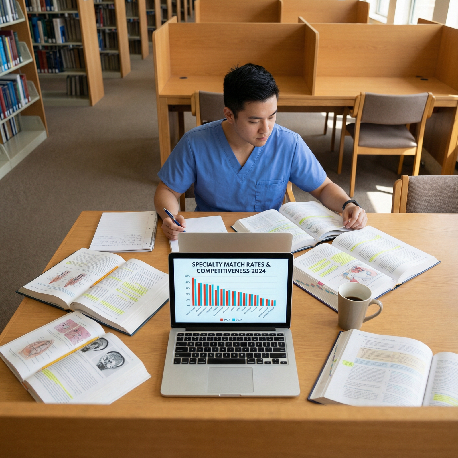 Chart showing relative competitiveness of medical specialties for residency - medical specialties for Understanding Residency