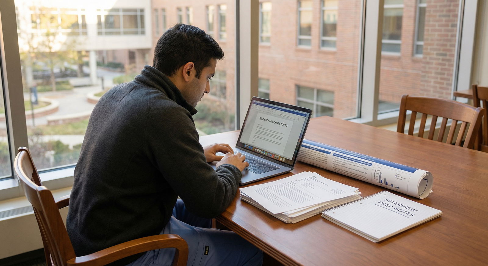 Medical student preparing a competitive residency application - medical specialties for Decoding Residency Match Challenges: