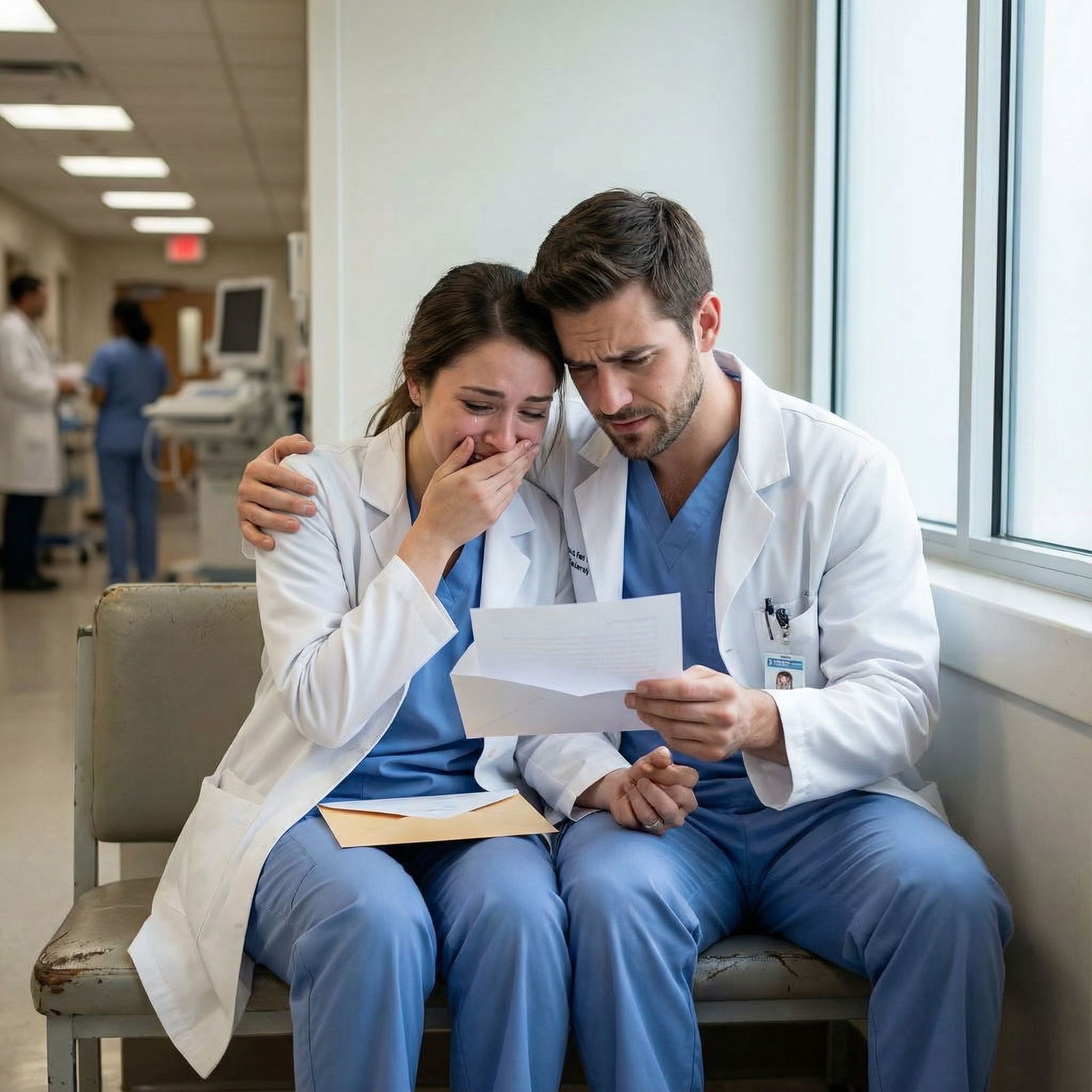 Resident couple supporting each other after Match Day results - Couples Residency for Mastering Couples Residency: A Complete