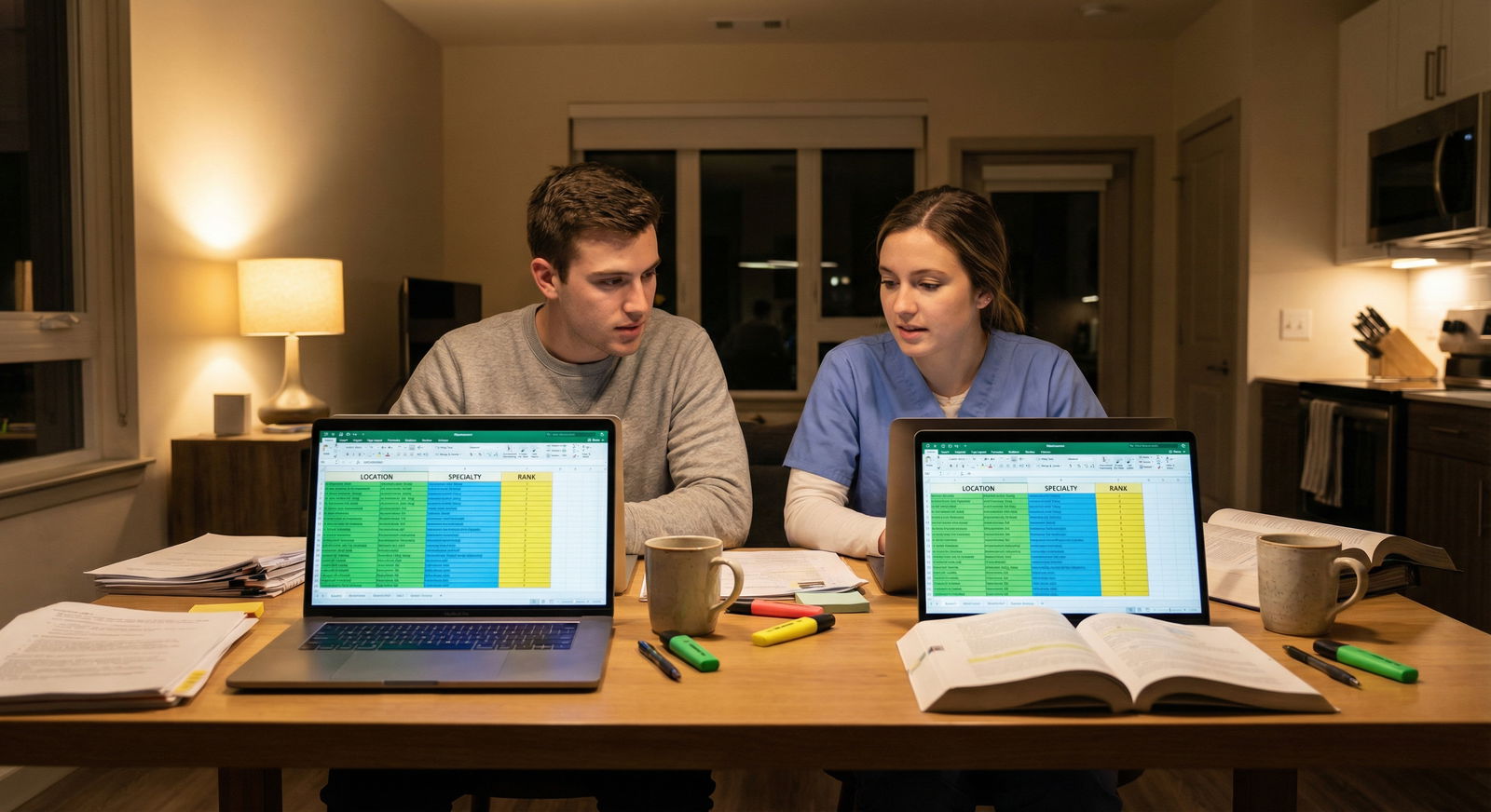 Medical couple using spreadsheet to compare residency programs Medical couple using spreadsheet to compare residency programs - Couples Matching for Master Couples Matching: Strategies for