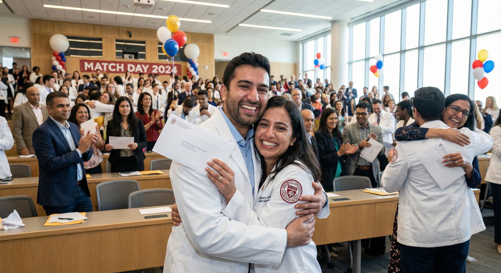 Medical couple celebrating successful residency Couples Match Medical couple celebrating successful residency Couples Match - Couples Match for Navigating the Couples Match: Pros, Cons, &