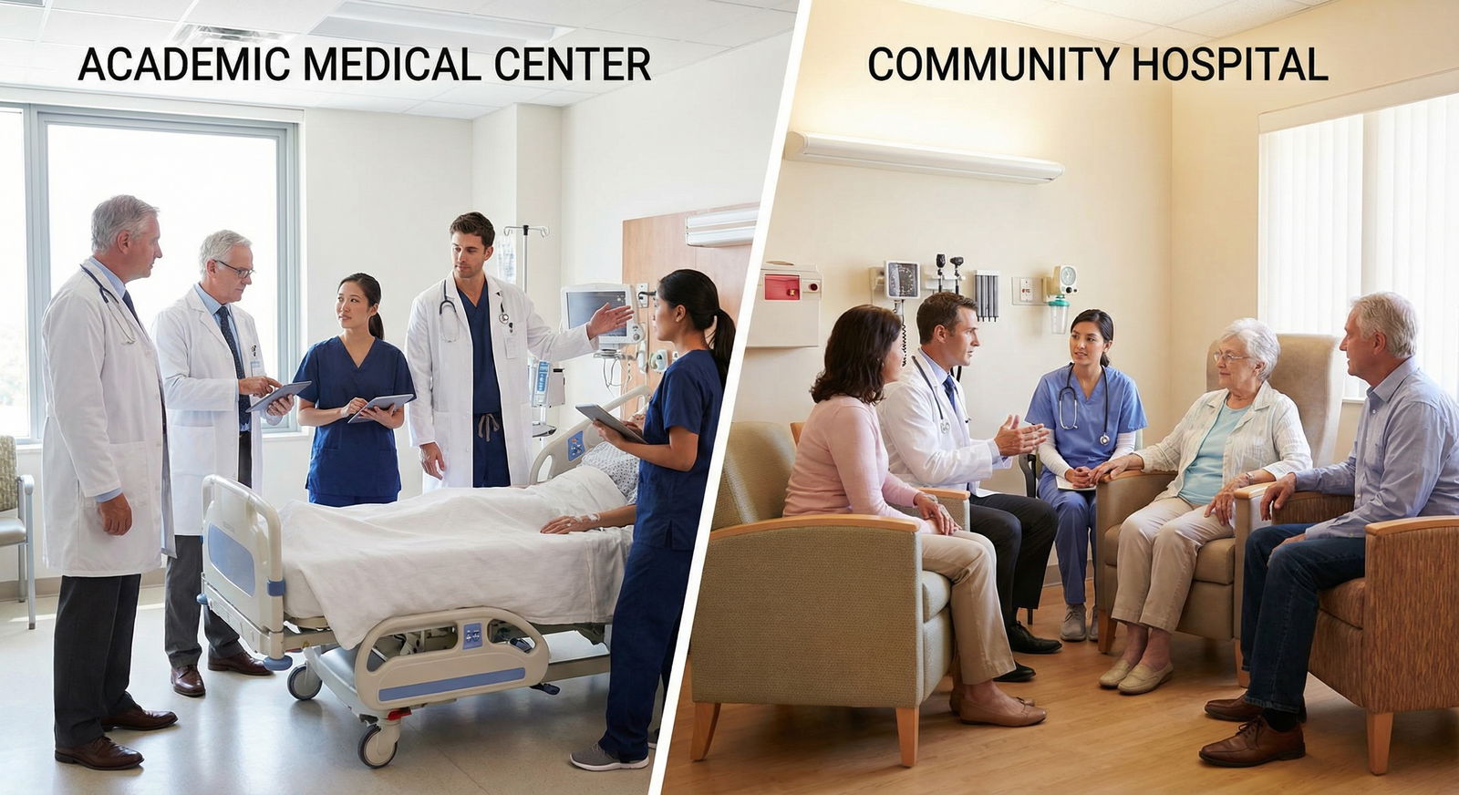 Comparison of academic and community hospitals for residency training - Residency Programs for Choosing Between Community and