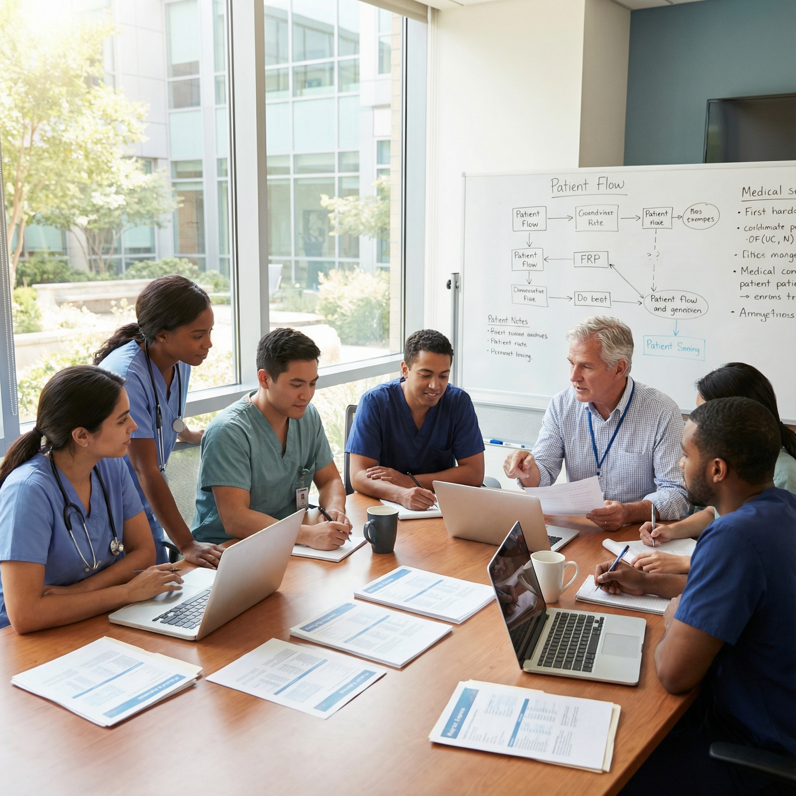 Residents collaborating in a community hospital conference room - Residency Programs for 10 Compelling Reasons to Prefer Comm