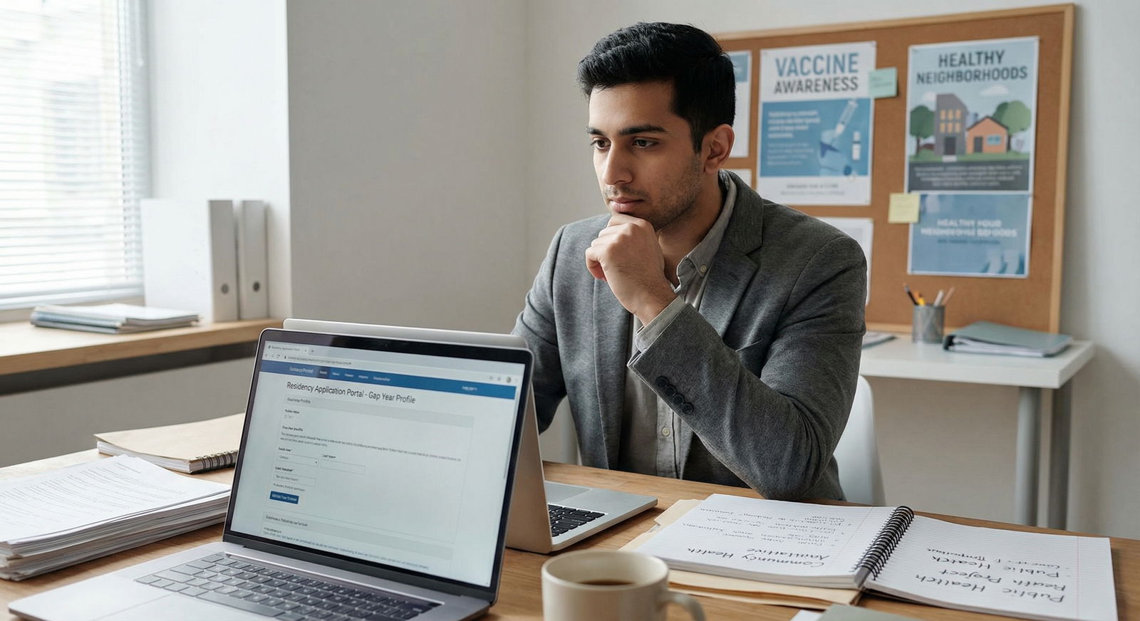 Physician applicant reflecting on advocacy work while preparing residency application - Health Advocacy for Boost Your Reside