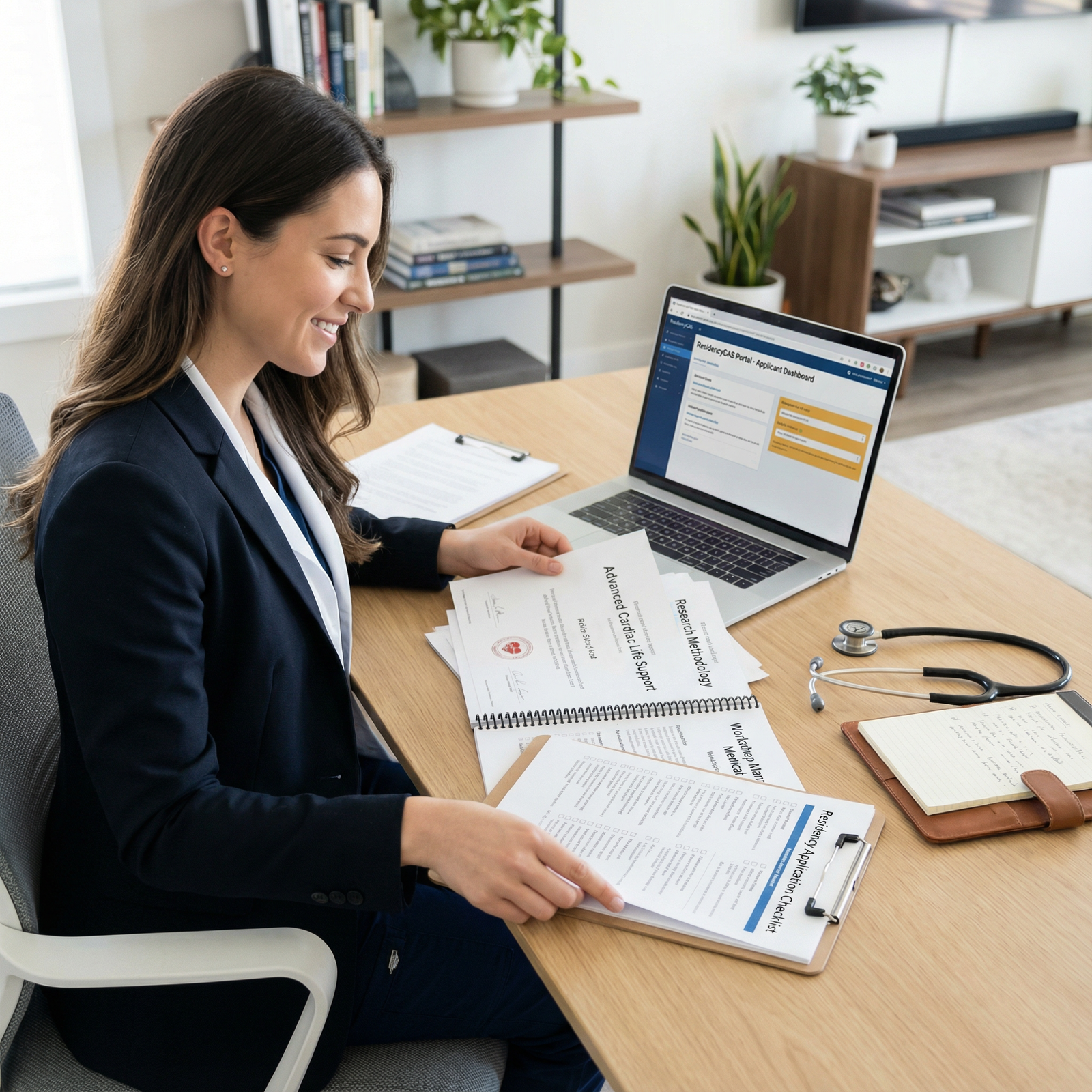 Medical graduate organizing certifications and planning residency applications - Gap Year for Maximize Your Gap Year: Essenti