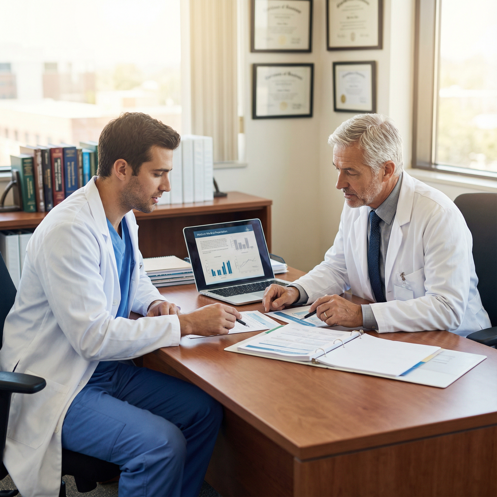 Resident meeting with faculty mentor to discuss career plans - Residency Selection for The Crucial Role of Faculty Support in