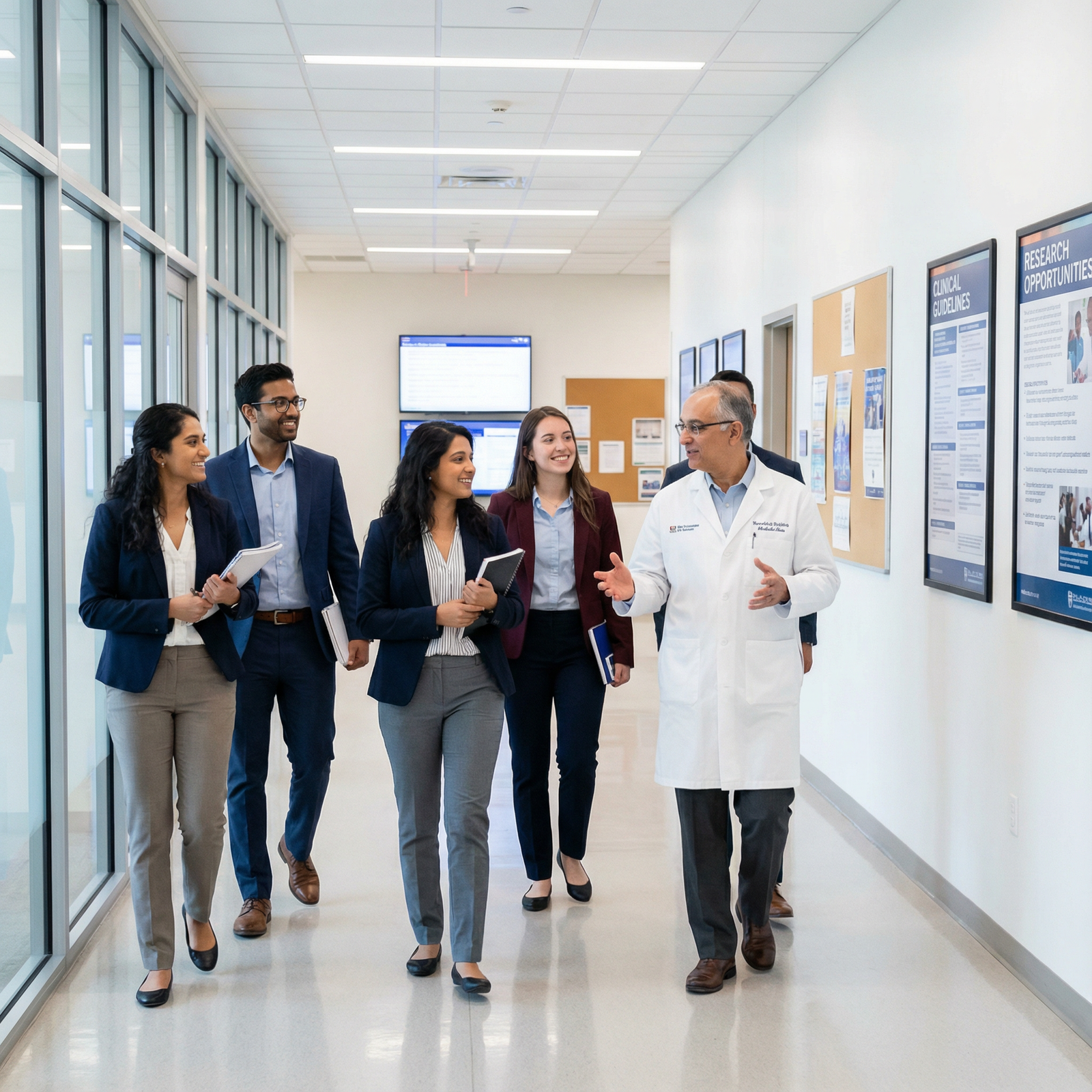 Medical students touring a hospital during residency interview day - Residency Programs for Top 5 Essential Factors for Selec